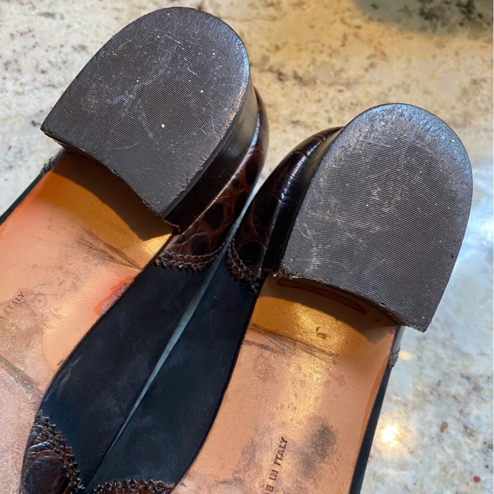 Other Helene Arpels Croc Black Suede Low Pumps Italy 9.5 AA Size US 9.5 / IT 39.5 - 15 Thumbnail