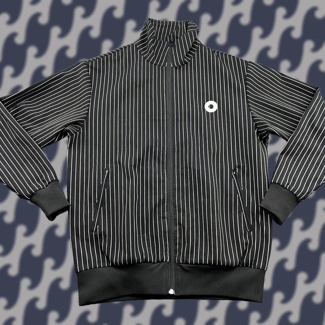 Vintage Drole de Monsieur Mens Bomber Jacket XS Black Striped Jacket Front Zip Size US XS / EU 42 / 0 - 1 Thumbnail