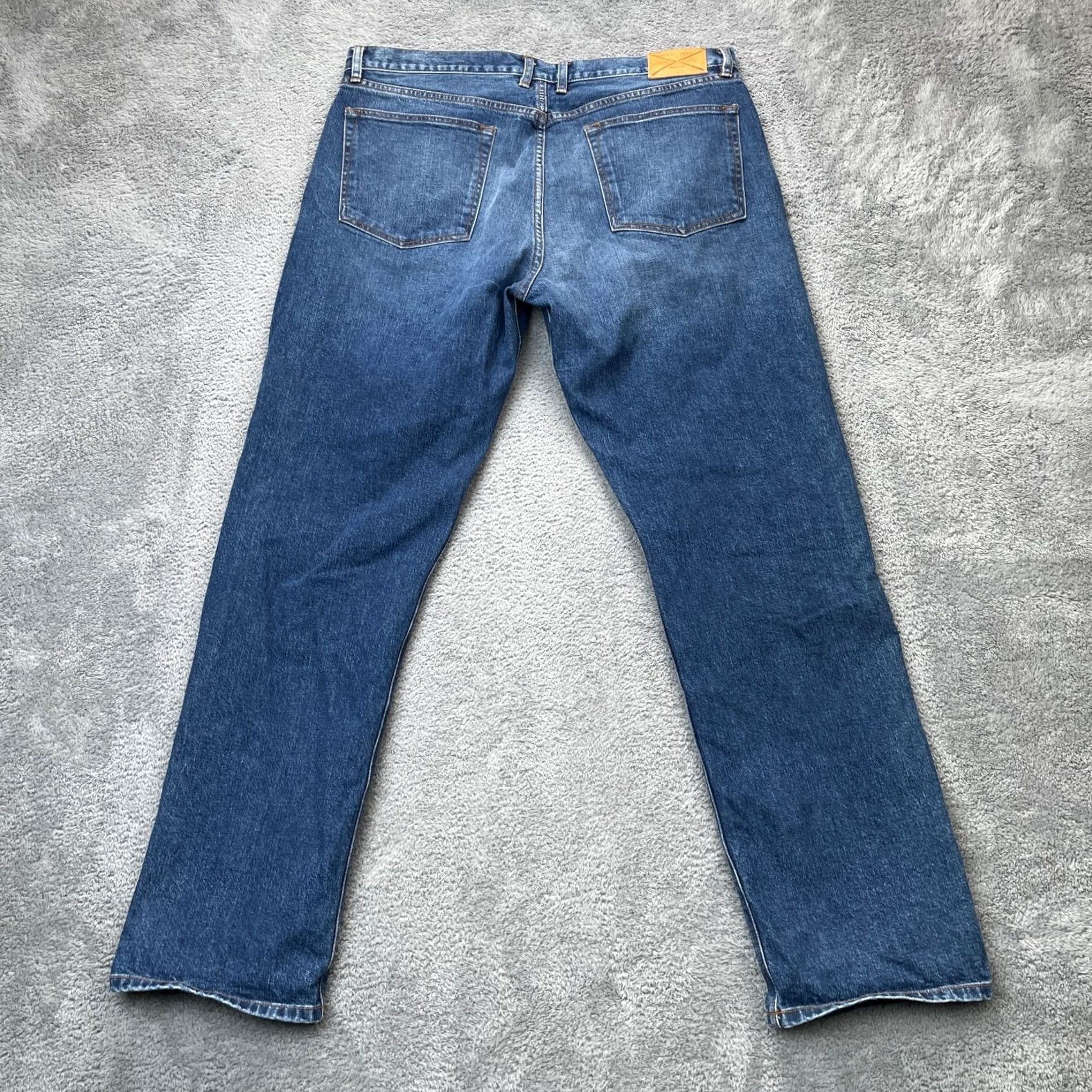 Denime Wies Made Jeans Mens 34x34 Blue Jack Style Straight Leg USA Made Denim Premium Jeans Size US 34 / EU 50 - 5 Thumbnail