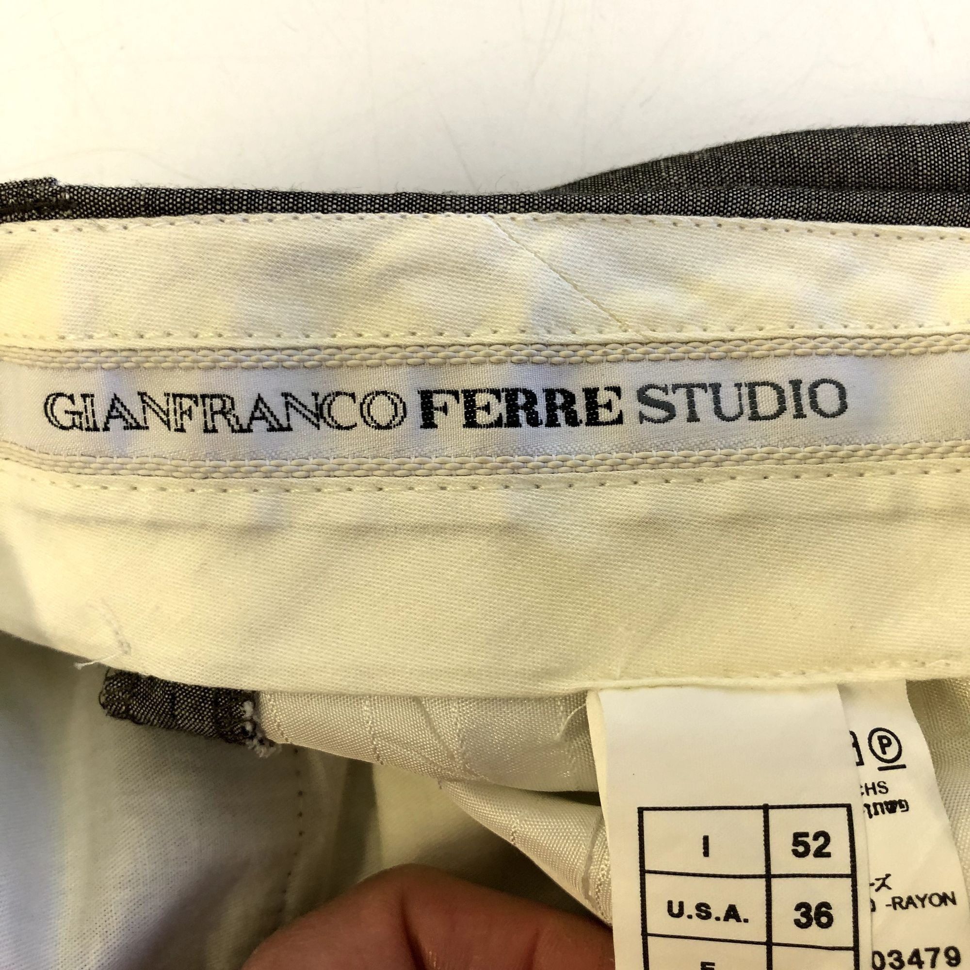 Gianfranco Ferre 50's Style GianFranco Ferre Belted SHARKSKIN Rockabilly Size US 34 / EU 50 - 5 Thumbnail