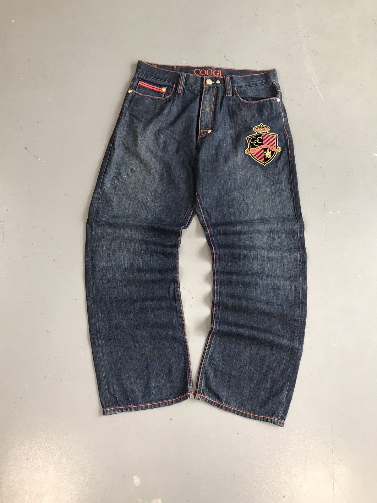 Coogi × Vintage Vintage Coogi SpellOut embroidered denim Size US 37 - 1 Thumbnail