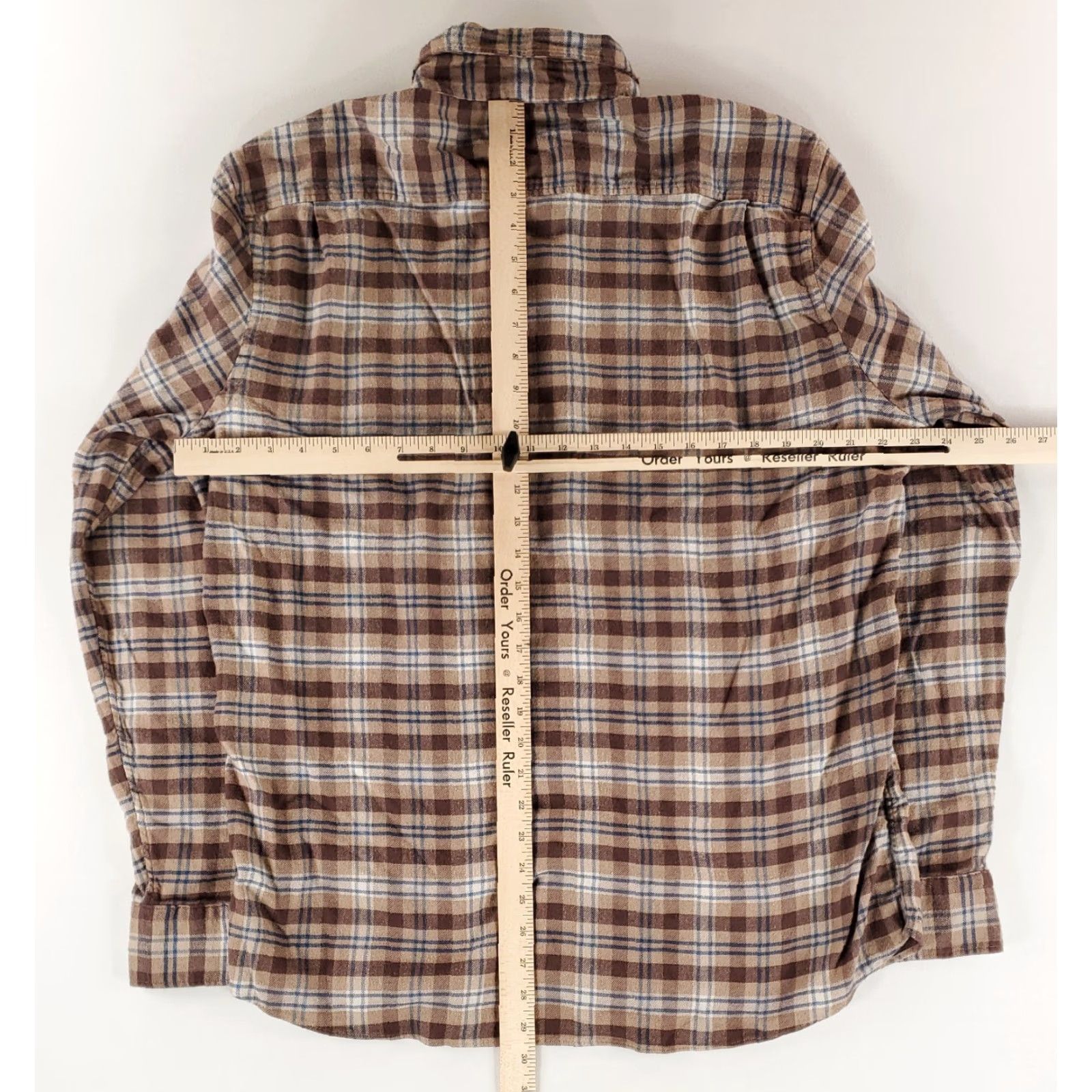 Faherty Faherty Button-Down Flannel Shirt Plaid Long Sleeve Mens XL Multicolor Blue Brown Size US XL / EU 56 / 4 - 6 Thumbnail