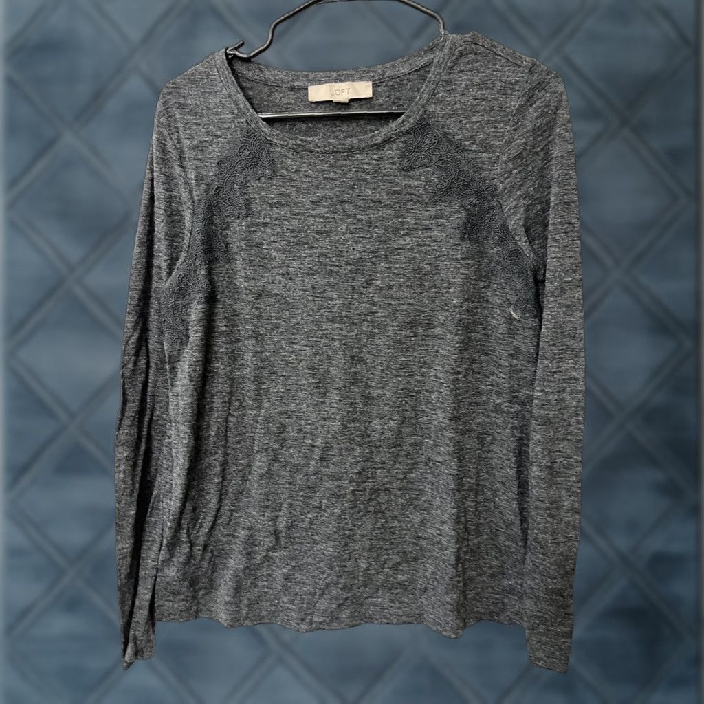 Loft VINTAGE LOFT Outlet Women Pullover Sweater Medium Gray Solid Casual Cozy Crew Oversized 90s Womens Size M / US 6-8 / IT 42-44 - 1 Thumbnail