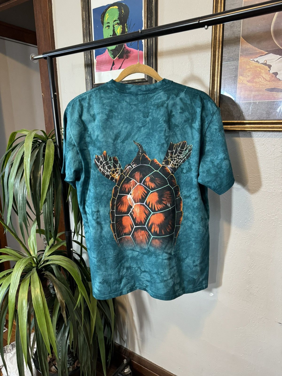 Vintage 1990s Vintage Double Sided Turtle Shirt Size US L / EU 52-54 / 3 - 2 Thumbnail