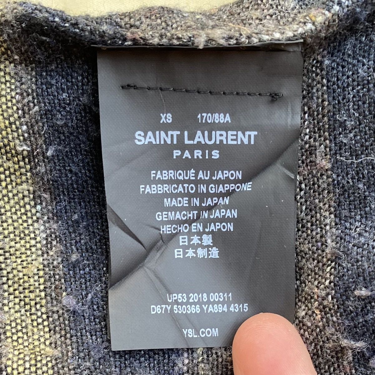 Saint Laurent Paris SLP Corduroy Collar Denim Jacket Size US XS / EU 42 / 0 - 9 Thumbnail