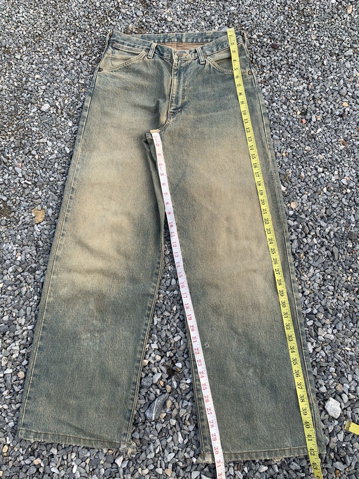 Kapital VINTAGE WRANGLER SELVEDGE BAGGY RUSTY DISTRESSED DENIM Size US 30 / EU 46 - 18 Thumbnail