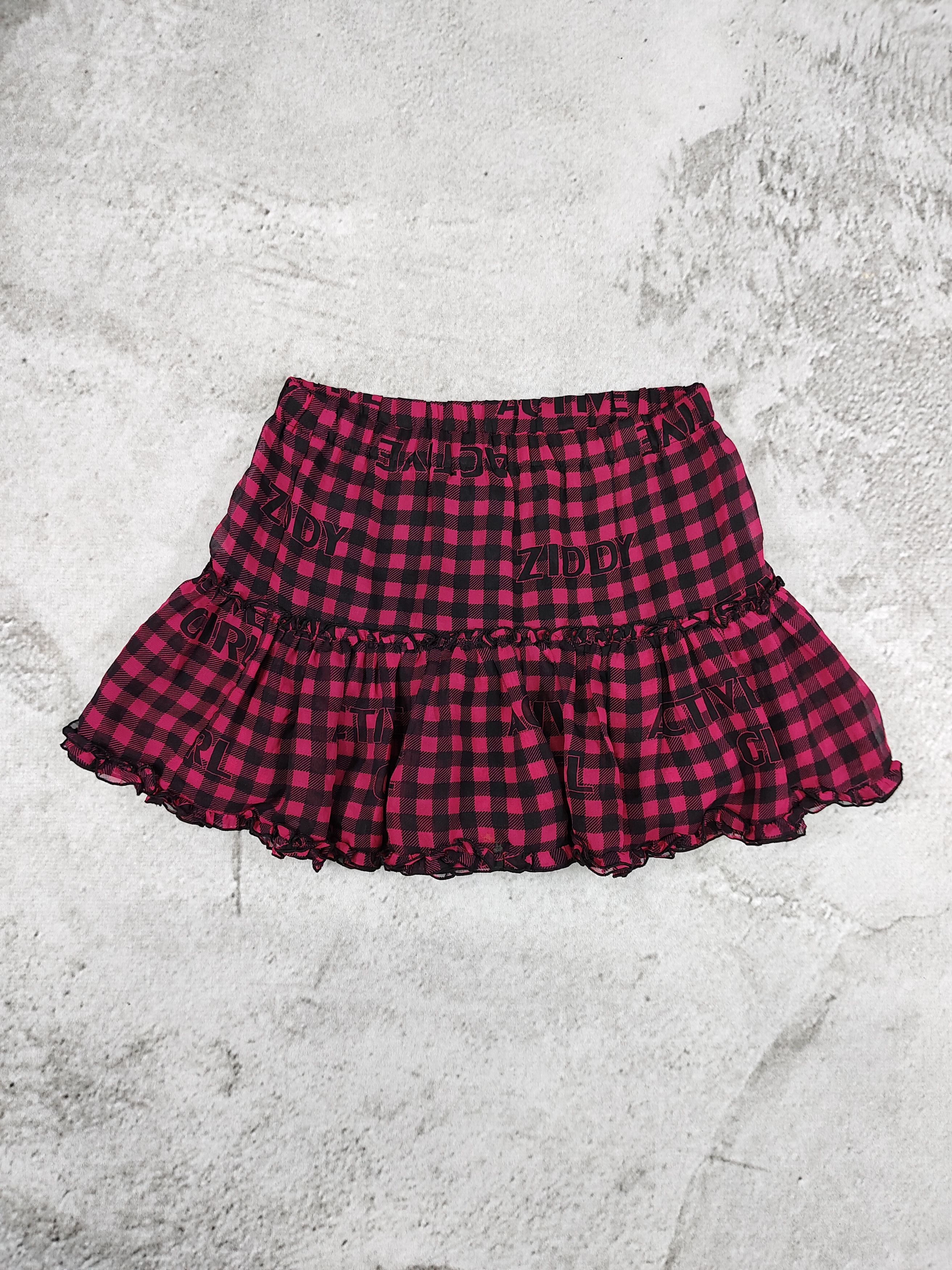 Japanese Brand ZIDDY🇯🇵 Flowy Harajuku Punk Kawaii Gingham Ruffle Skort Size 30" / US 8 / IT 44 - 1 Thumbnail