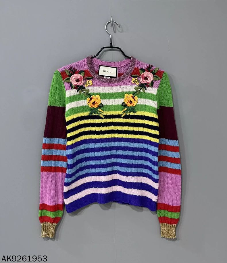 Gucci Gucci Rainbow embroidered sweater 2501-Nextarrow Size US XS / EU 42 / 0 - 1 Thumbnail