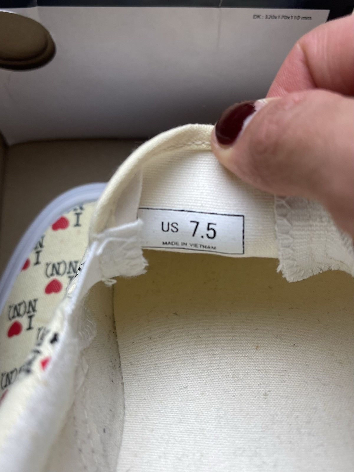 Number (N)ine I❤️N(N) Cream Slip On Sneakers Size US 7.5 / EU 40-41 - 5 Thumbnail