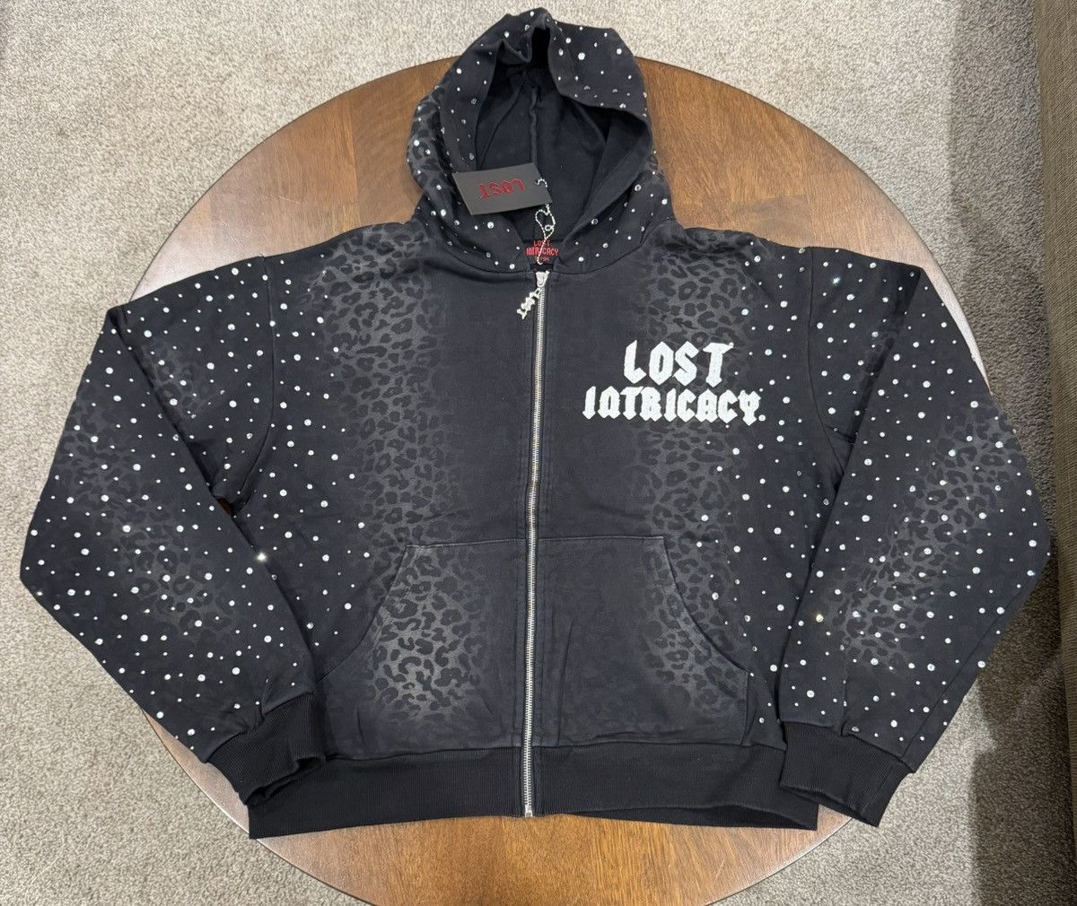 LOST INTRICACY LOST Intricacy Hoodie Zip Up Rhinestone large | Grailed