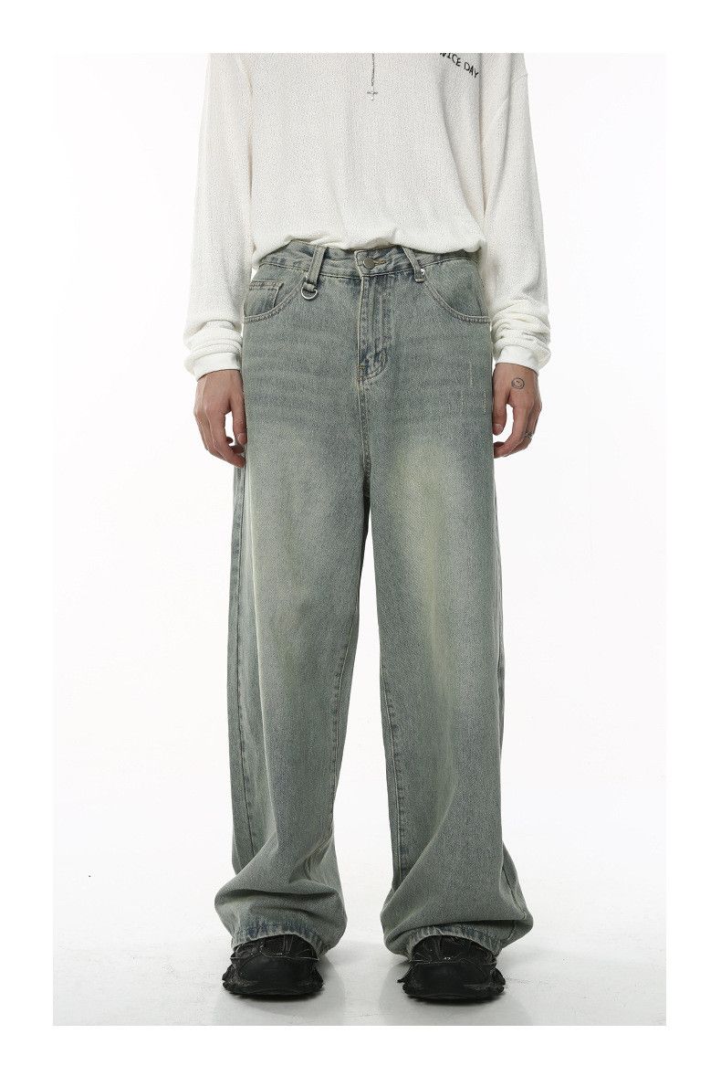 Japanese Brand Men's loose-fitting wide-leg trendy casual jeans Size US 32 / EU 48 - 1 Thumbnail