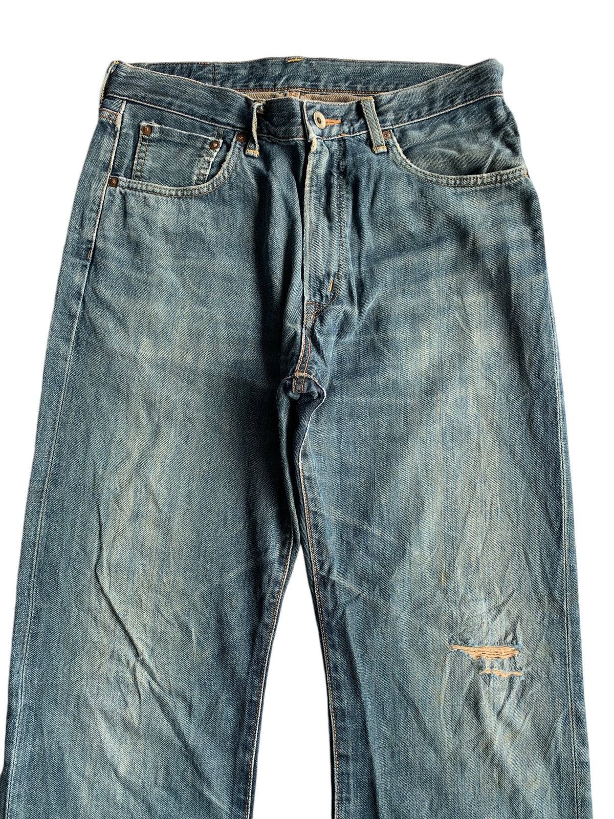 Edwin × Jean EDWIN 505X SELVEDGE DISTRESSED DENIM☠️ Size US 31 - 8 Thumbnail