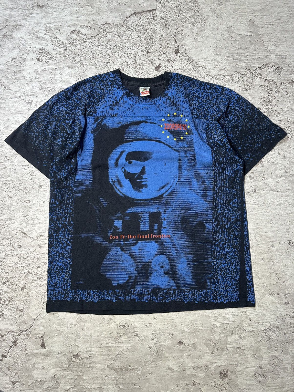 Fruit Of The Loom Vintage zooropa tv zoo 93 overprint y shirt Size US XL / EU 56 / 4 - 1 Thumbnail