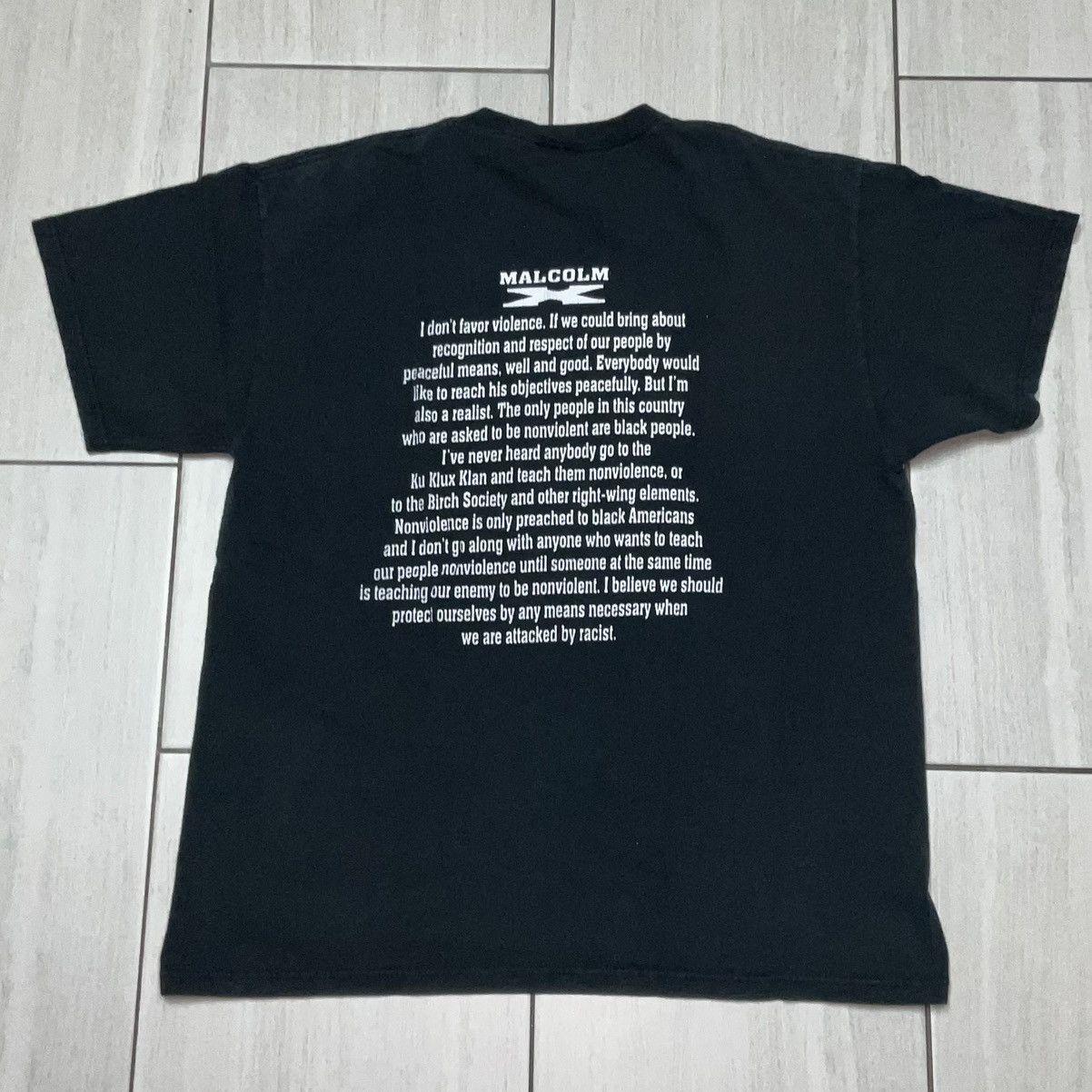 Vintage Malcolm X Vintage T-shirt Size US XL / EU 56 / 4 - 4 Thumbnail