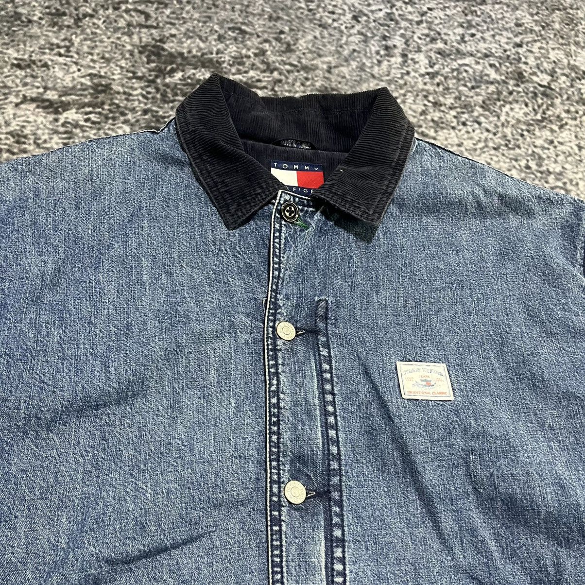 Tommy Hilfiger Vintage 90s Tommy Hilfiger Flannel Lined Denim Chore Coat Size US M / EU 48-50 / 2 - 4 Thumbnail