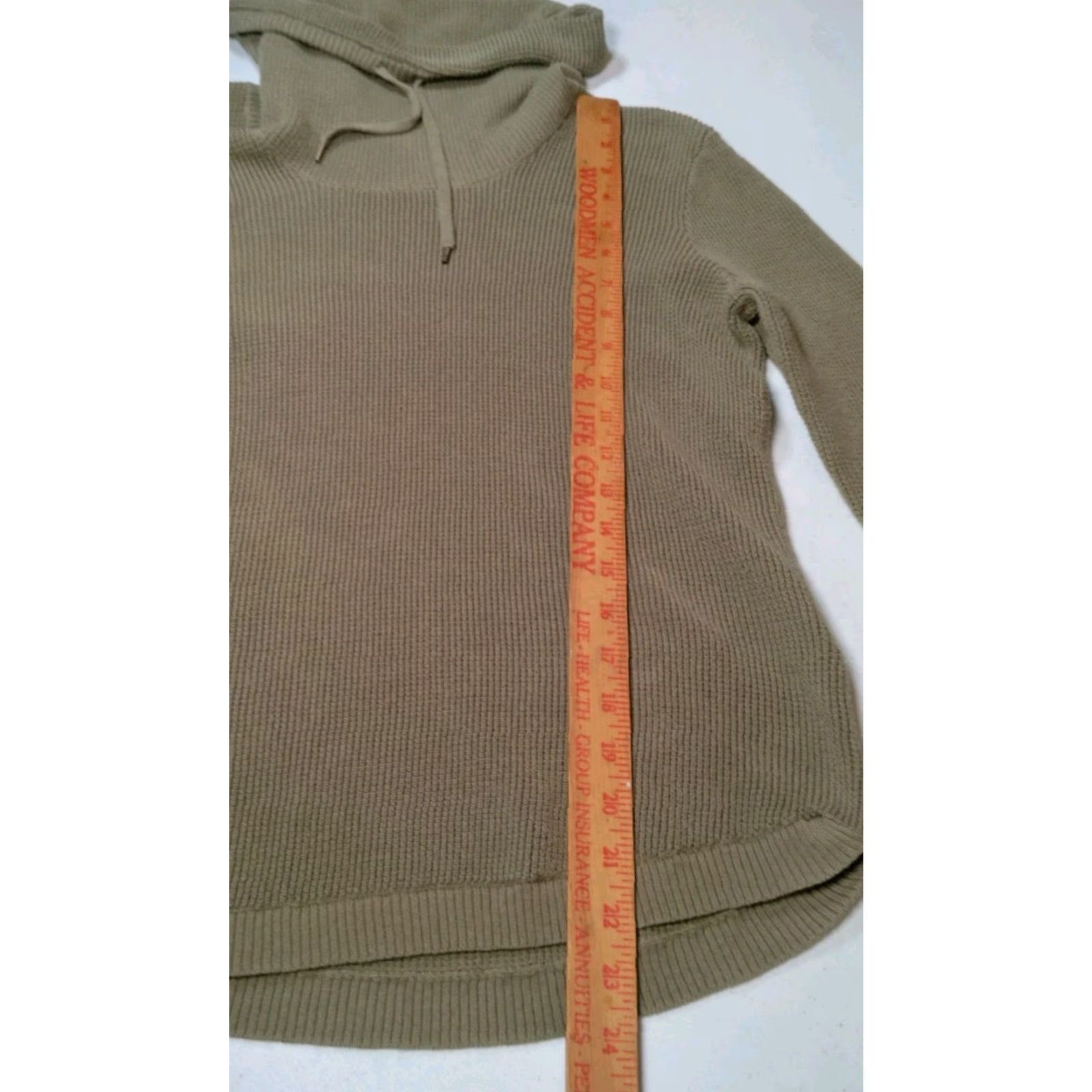 Ralph Lauren Lauren Ralph Lauren Shirt Women Medium High Neck Army Green Waffle Knit Top Size M / US 6-8 / IT 42-44 - 5 Thumbnail