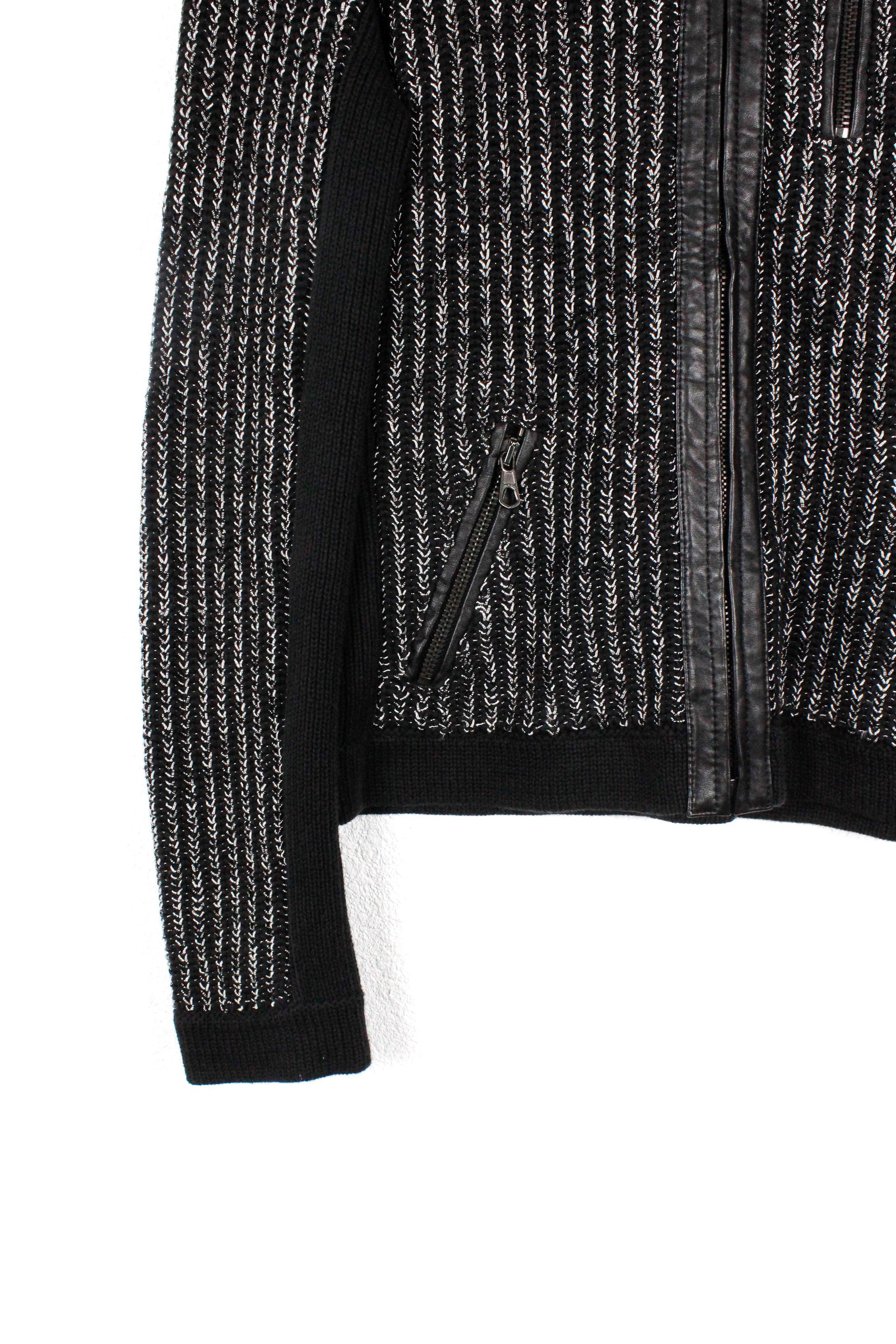 Rag & Bone Rag & Bone Paula Tweed Silver Leather Trim Zip Jacket Size S / US 4 / IT 40 - 4 Thumbnail