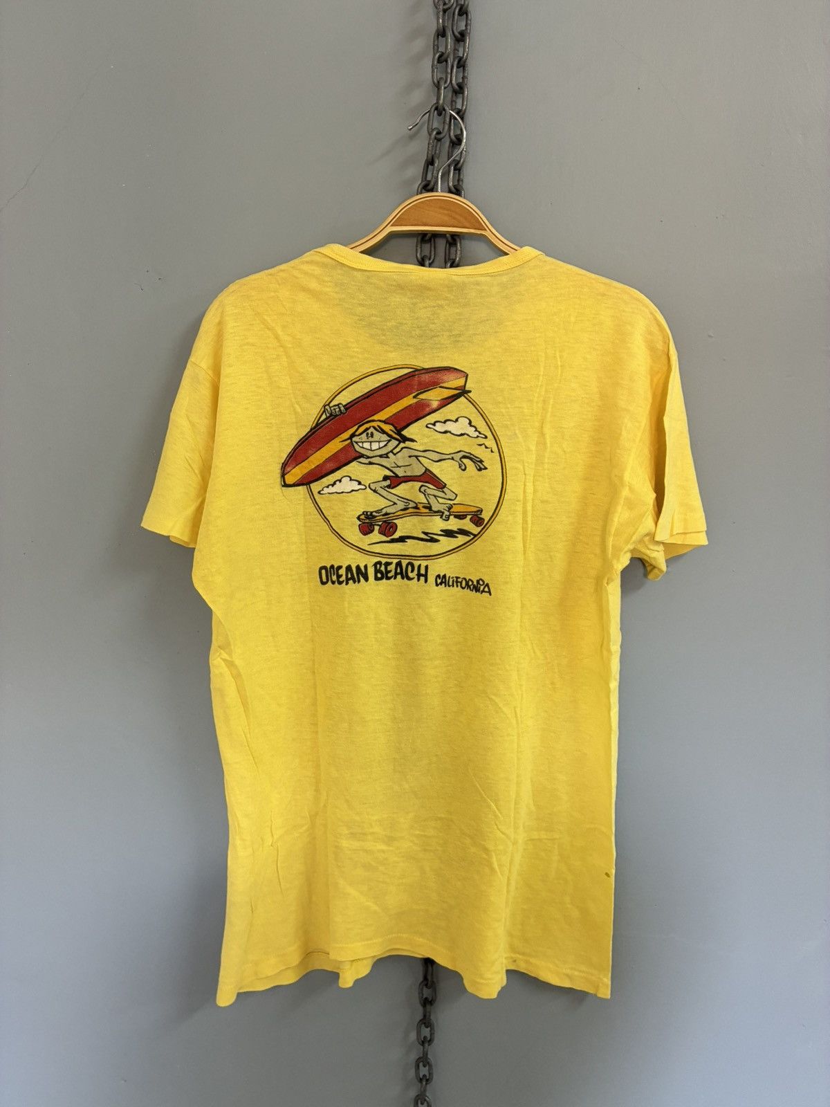 Vintage Vintage 70s Ocean Beach California skate surf t shirt Size US M / EU 48-50 / 2 - 1 Thumbnail