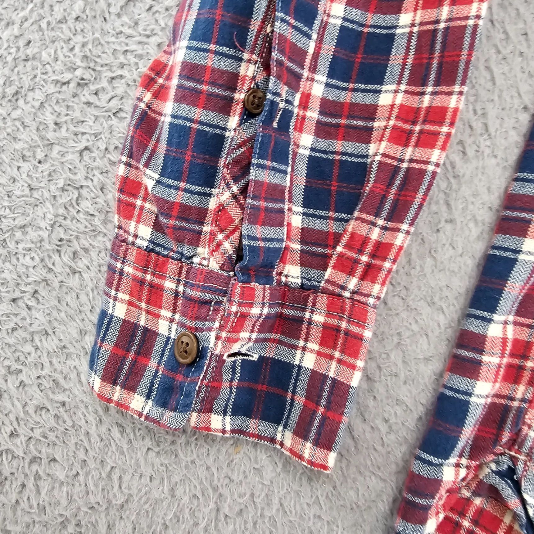 H&M H&M Shirt Mens Size Medium Red Plaid Knit Button Up Long Sleeve Casual Preppy Shirt Size US M / EU 48-50 / 2 - 4 Thumbnail