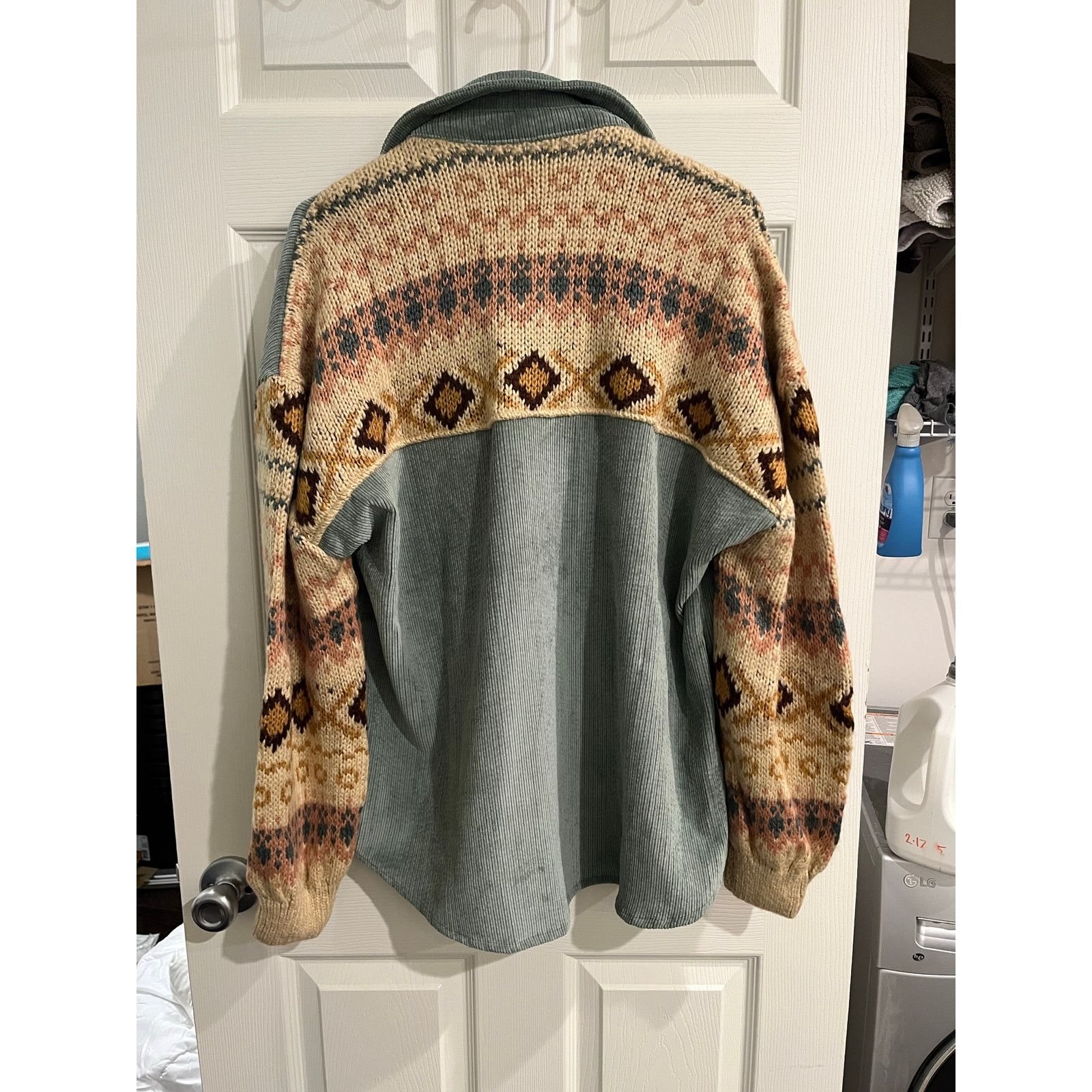 BKE BKE Pieced Corduroy Shacket sea foam multi size medium Size M / US 6-8 / IT 42-44 - 2 Thumbnail
