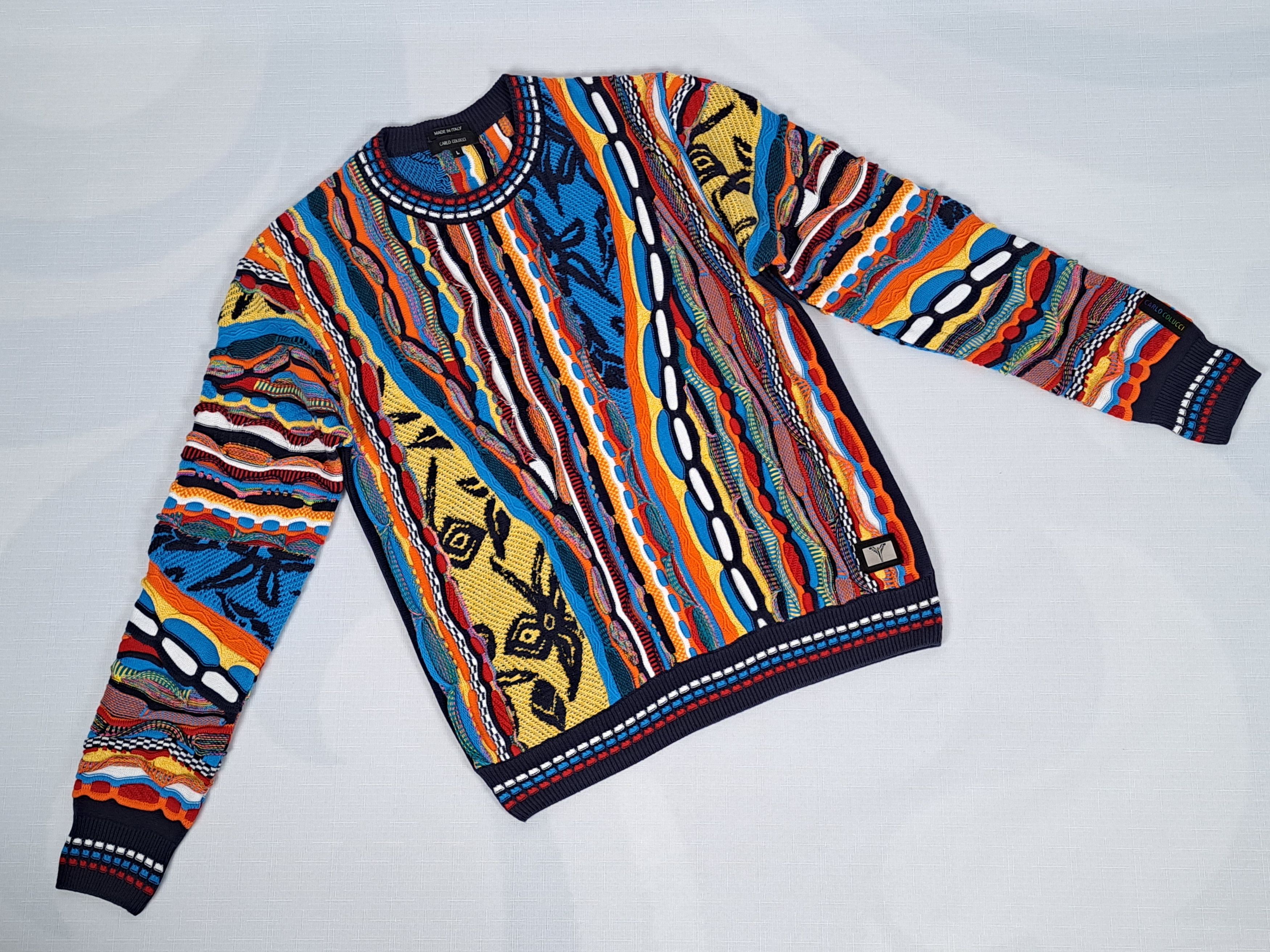 Carlo Colucci Carlo Colucci multicolor sweater Coogi style. Size L Size US L / EU 52-54 / 3 - 3 Thumbnail