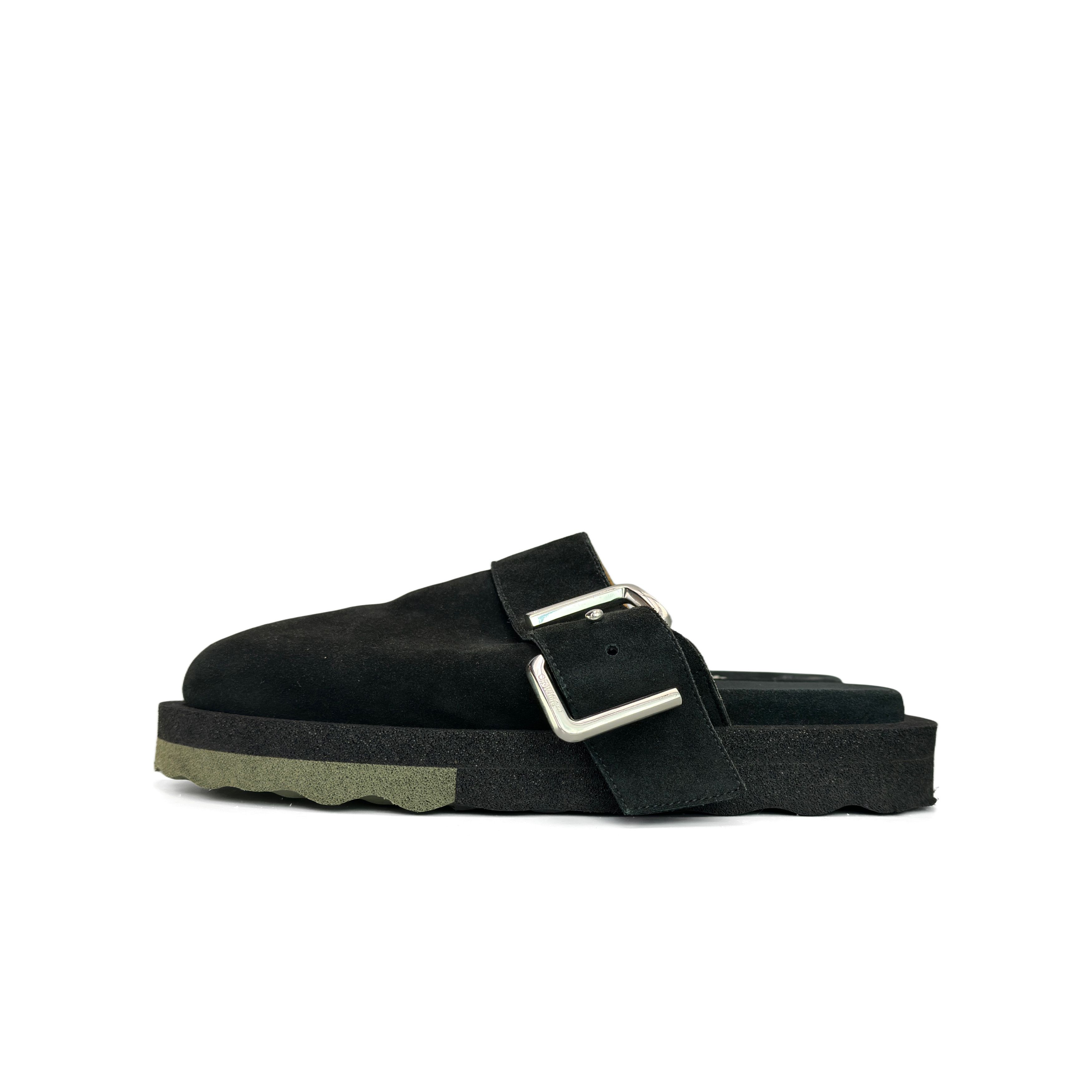 Off-White Off-White Suede Buckled Slides Size 40 Size US 7 / EU 40 - 1 Thumbnail