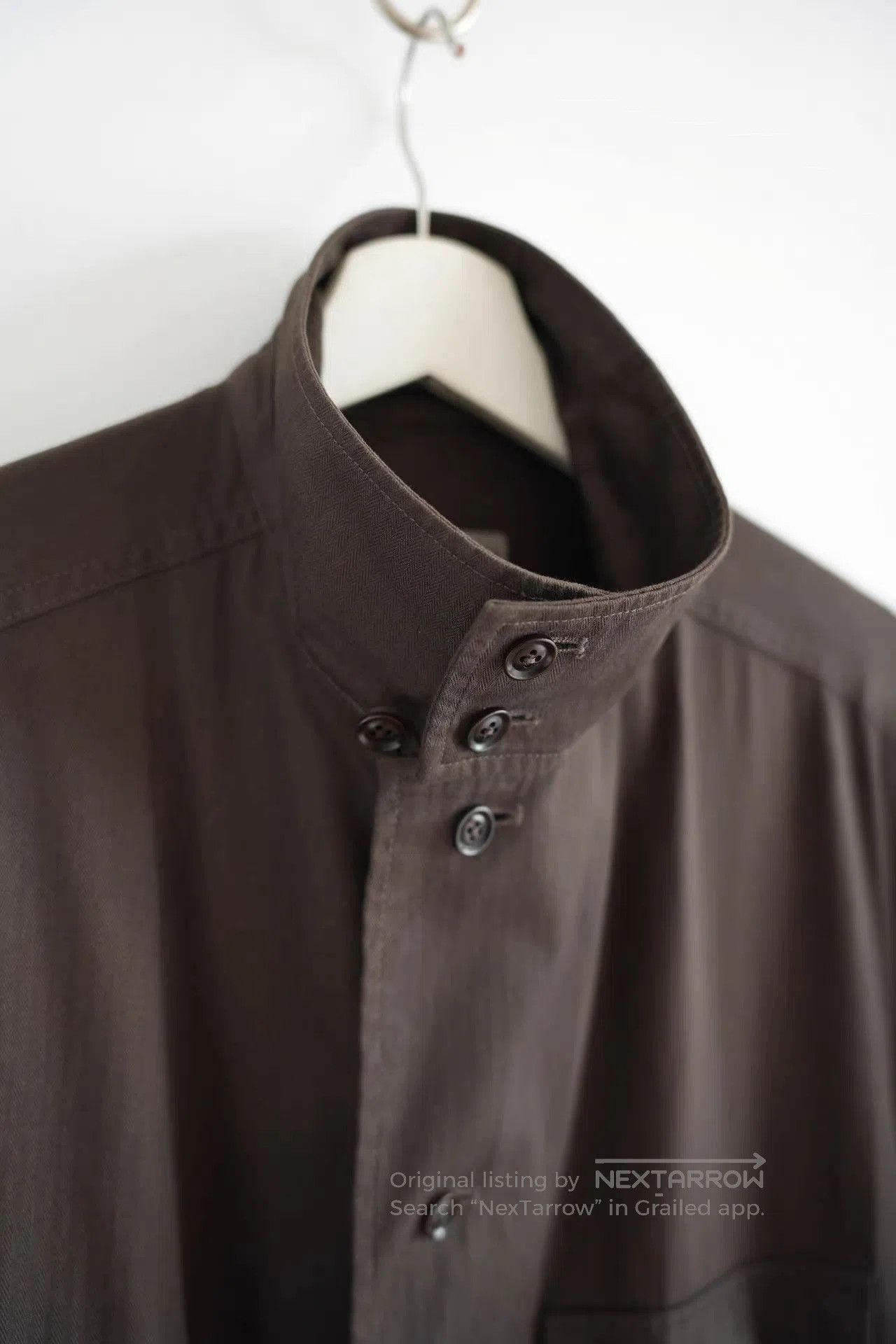Yohji Yamamoto Brown Long Coat with Button Front and Pockets. Size US M / EU 48-50 / 2 - 4 Thumbnail