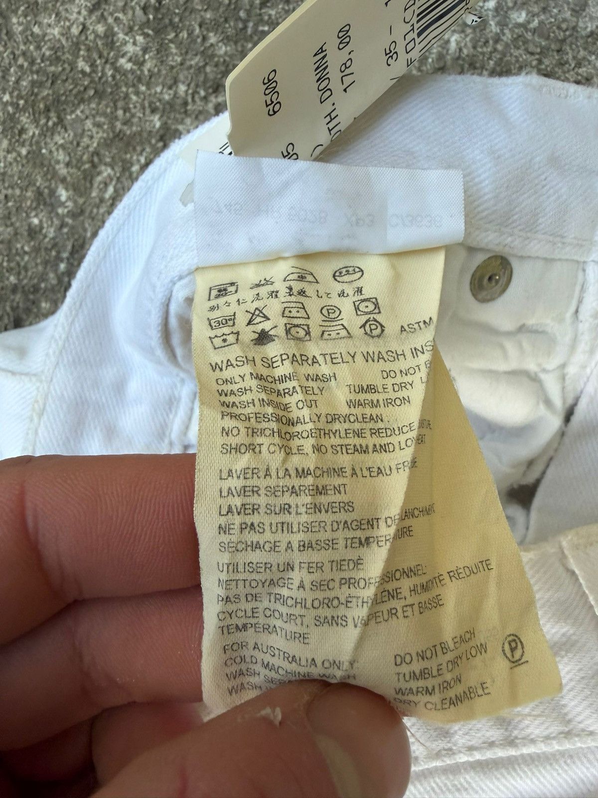 Helmut Lang helmut lang 2003 archive white jeans Size 28" / US 6 / IT 42 - 9 Thumbnail