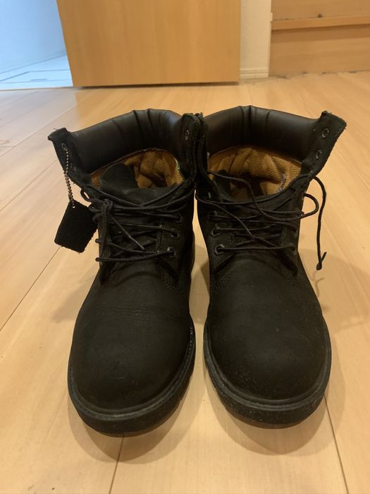 Black timbs 2024 double sole