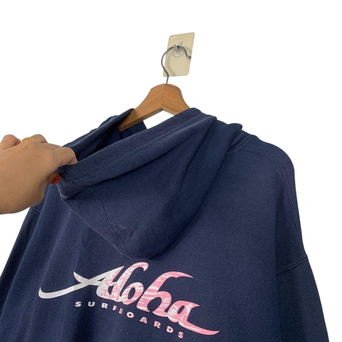 Vintage 90’s ALOHA Surfboards Pullover Hoodie Sweatshirt #3612-C165 Size US L / EU 52-54 / 3 - 3 Thumbnail