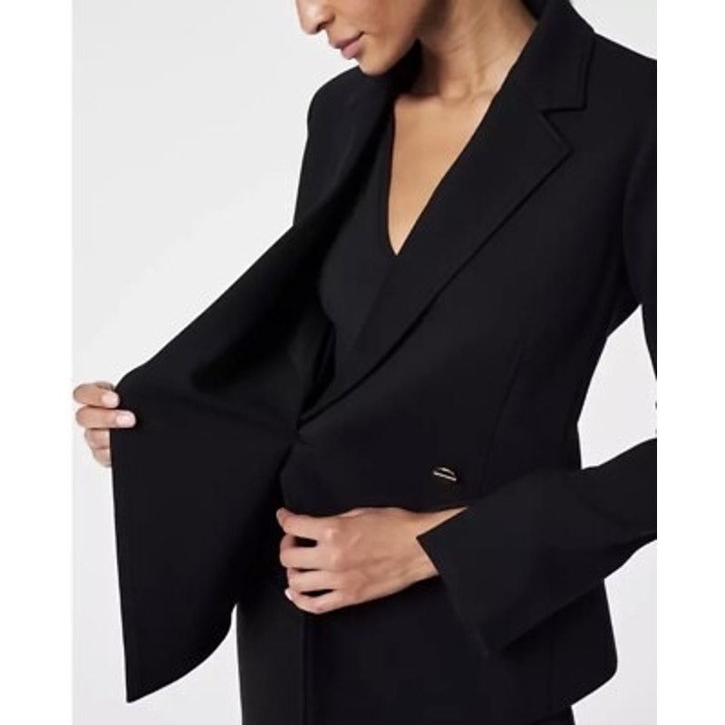 Spanx NWT Spanx Perfect Asymmetrical Tailored Classic Black Blazer Size S / US 4 / IT 40 - 2 Thumbnail