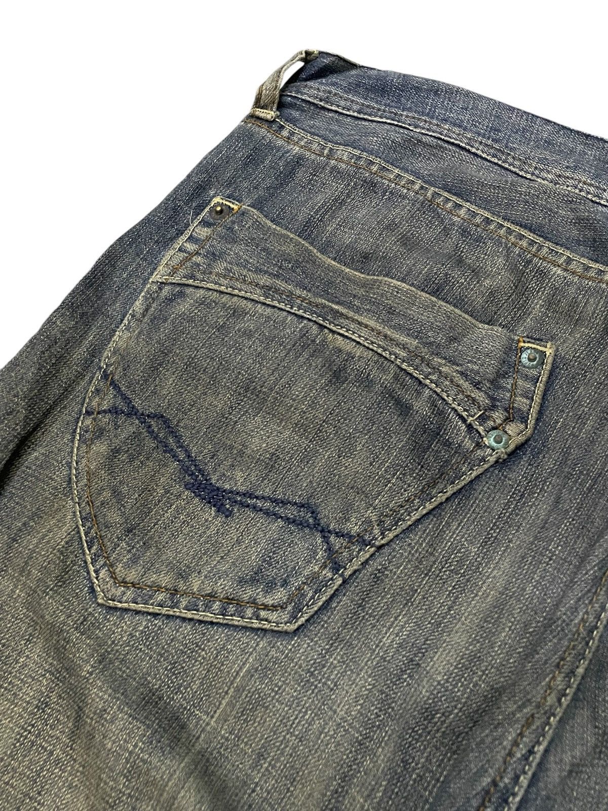 Hysteric Glamour Vintage Japanese Brand Mud Wash Loose Distressed Jeans Size US 36 / EU 52 - 15 Thumbnail