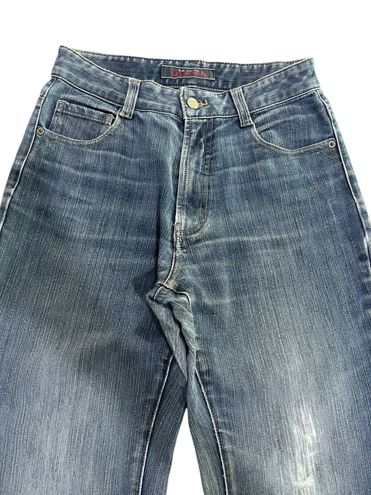 If Six Was Nine × Japanese Brand × Le Grande Bleu (L.G.B.) JAPANESE BRAND BLUE WASHED FLARE JEANS Size 27" / US 4 / IT 40 - 2 Thumbnail