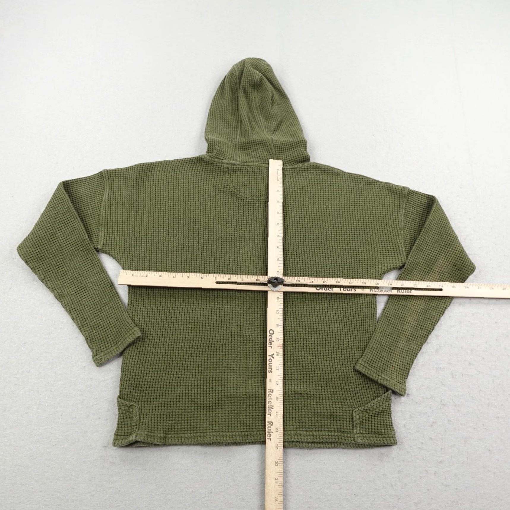 Carhartt VINTAGE Carhartt Hoodie Womens Small Green Knit Pullover Thermal Outdoor Casual Size S / US 4 / IT 40 - 5 Thumbnail