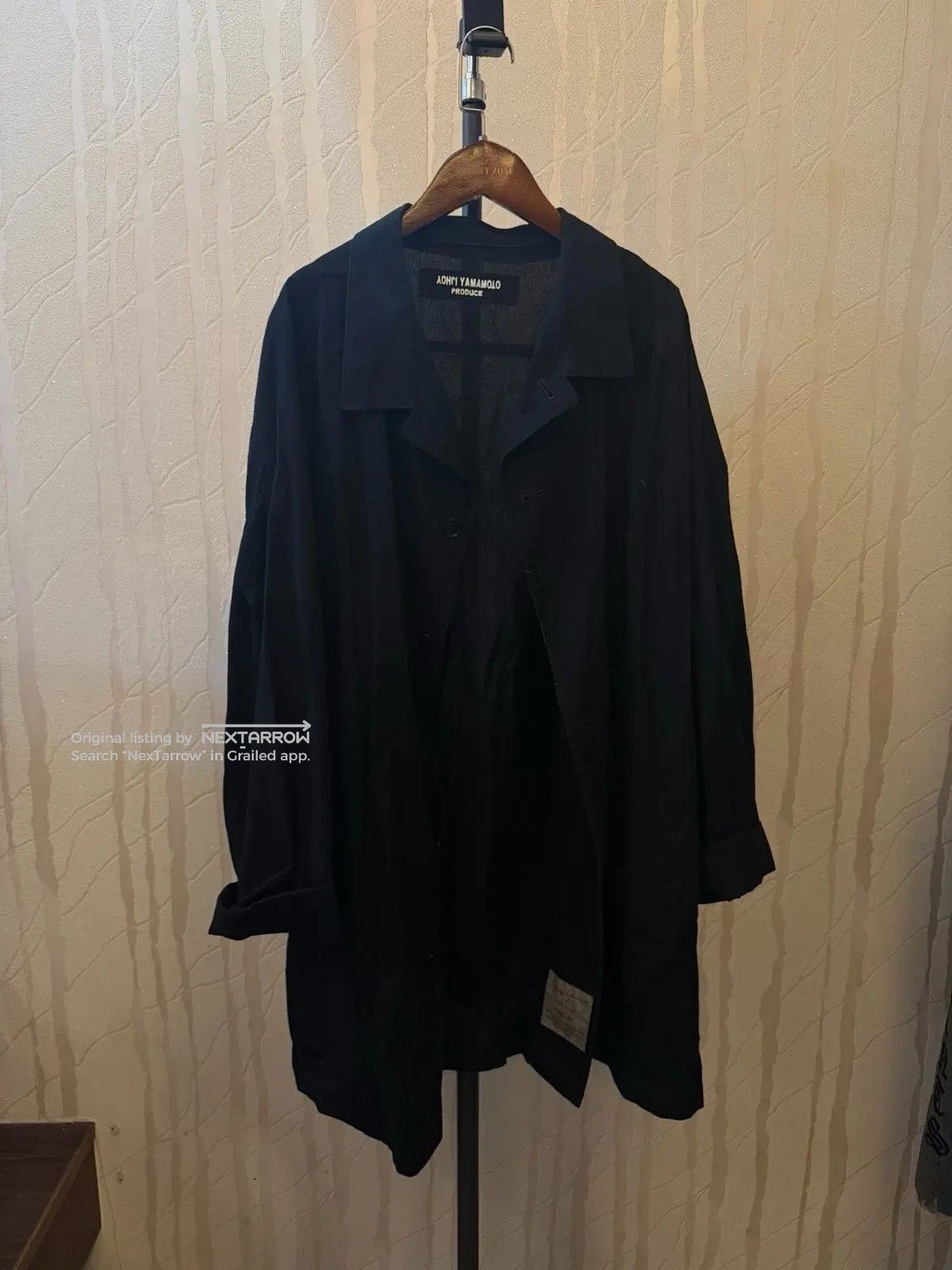 Yohji Yamamoto Yohji Yamamoto PRODUCE Black Trench Coat LLLL24 Size US S / EU 44-46 / 1 - 1 Thumbnail