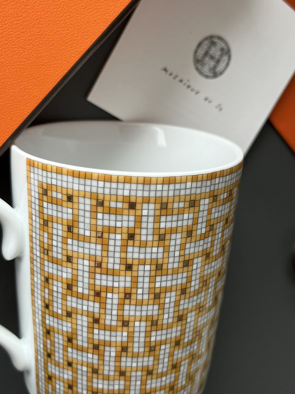 Hermes Hermes Brand New Mosaique 24k Gold Glass Mug Rare Giftable Size ONE SIZE - 11 Thumbnail
