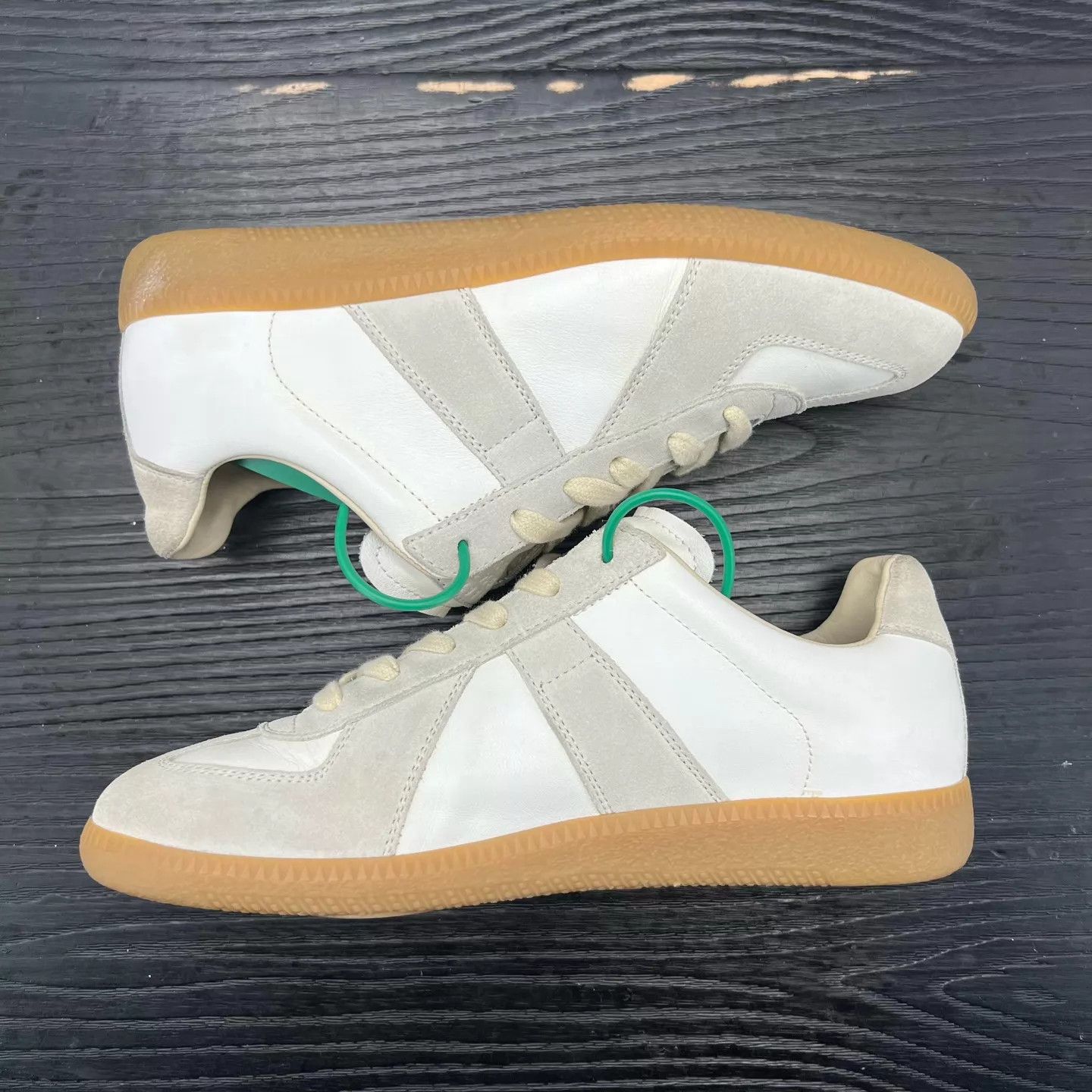 Maison Margiela Maison Margiela German Trainer White Gray 37.5 Size US 7 / IT 37 - 2 Thumbnail