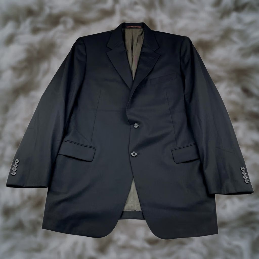 Vintage Hickey Freeman Men’s Addison 2-Piece Suit Black 44L Regular Wool USA 36x32 Vintage No Mens Size 44R - 1 Thumbnail