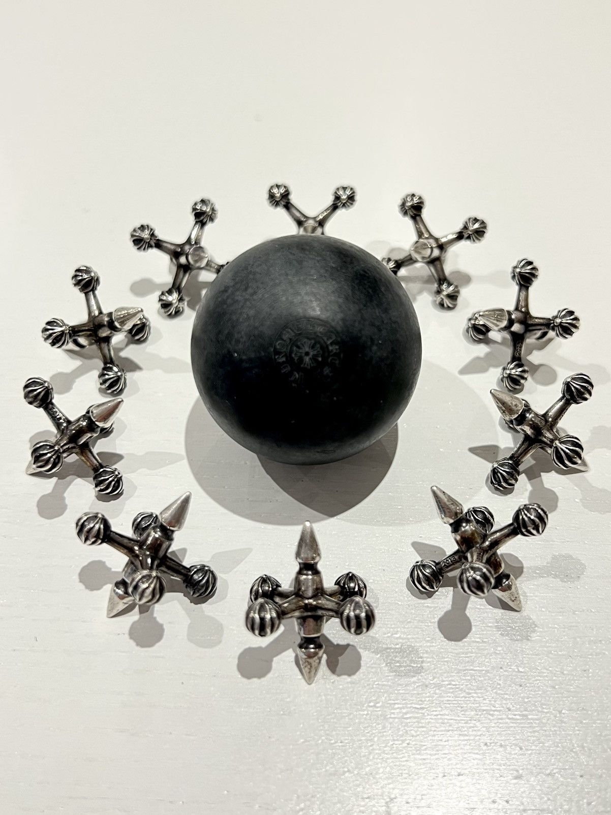 Chrome Hearts Chrome Hearts Silver Jacks Game Set Size ONE SIZE - 2 Thumbnail
