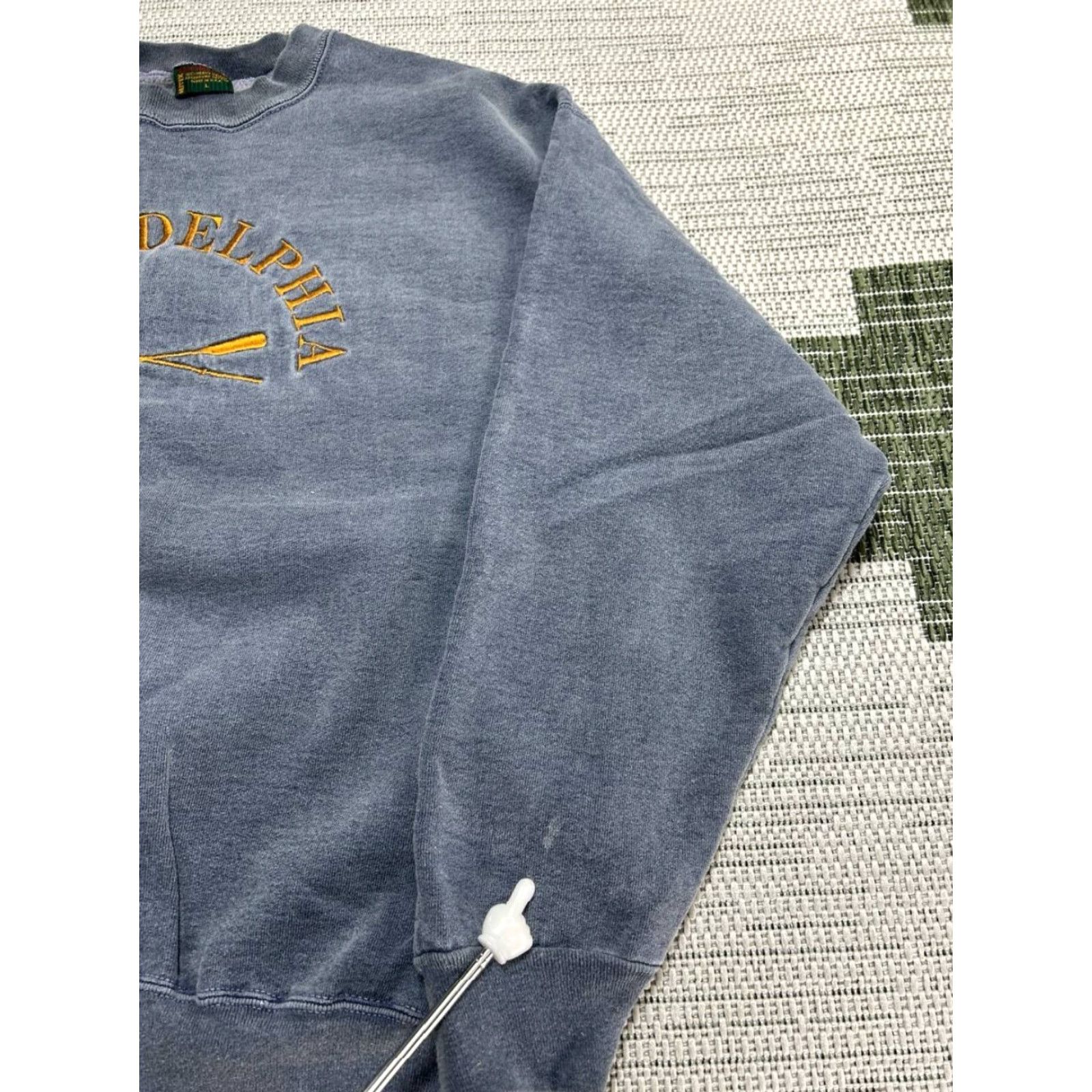 Vintage VTG Nutex Sweatshirt Mens Large Gray Philadelphia Crossed Oars Embroidered Lined Size US L / EU 52-54 / 3 - 4 Thumbnail