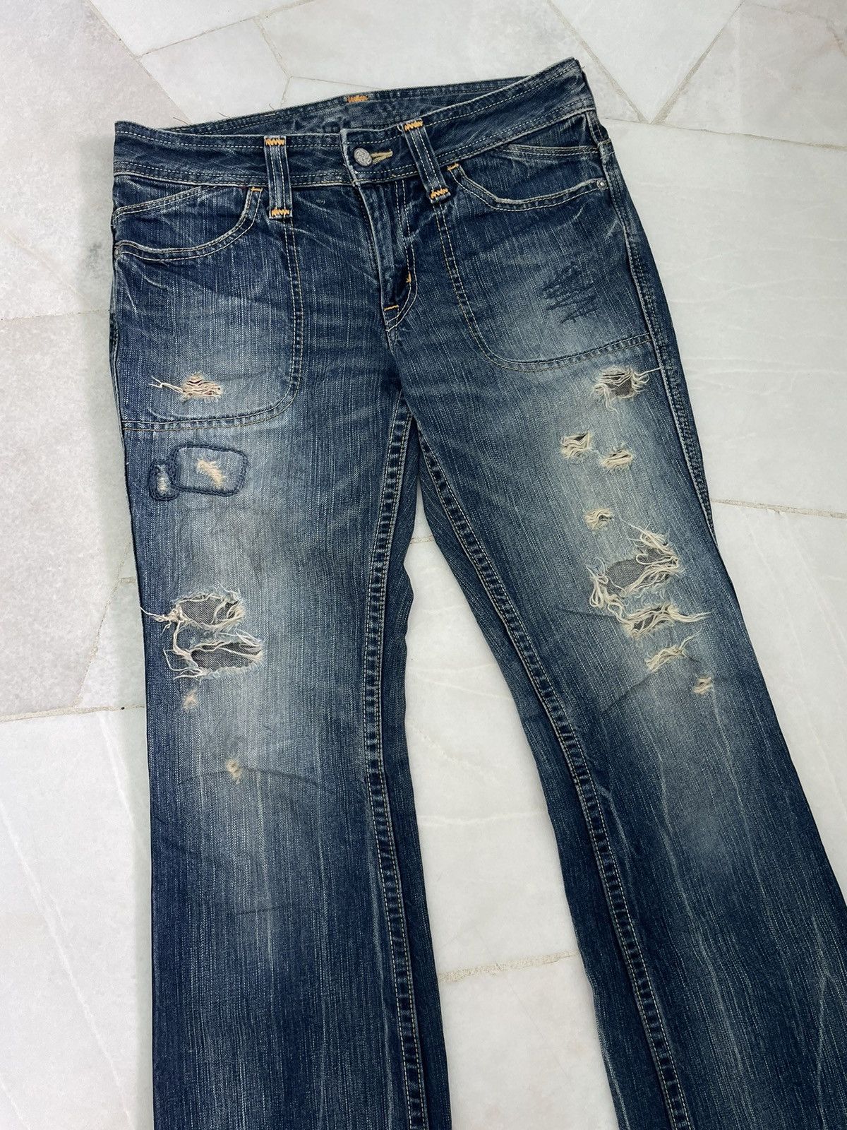 Hysteric Glamour × If Six Was Nine × Japanese Brand Vintage Distressed Japanese Flare Jeans Size US 31 - 5 Thumbnail