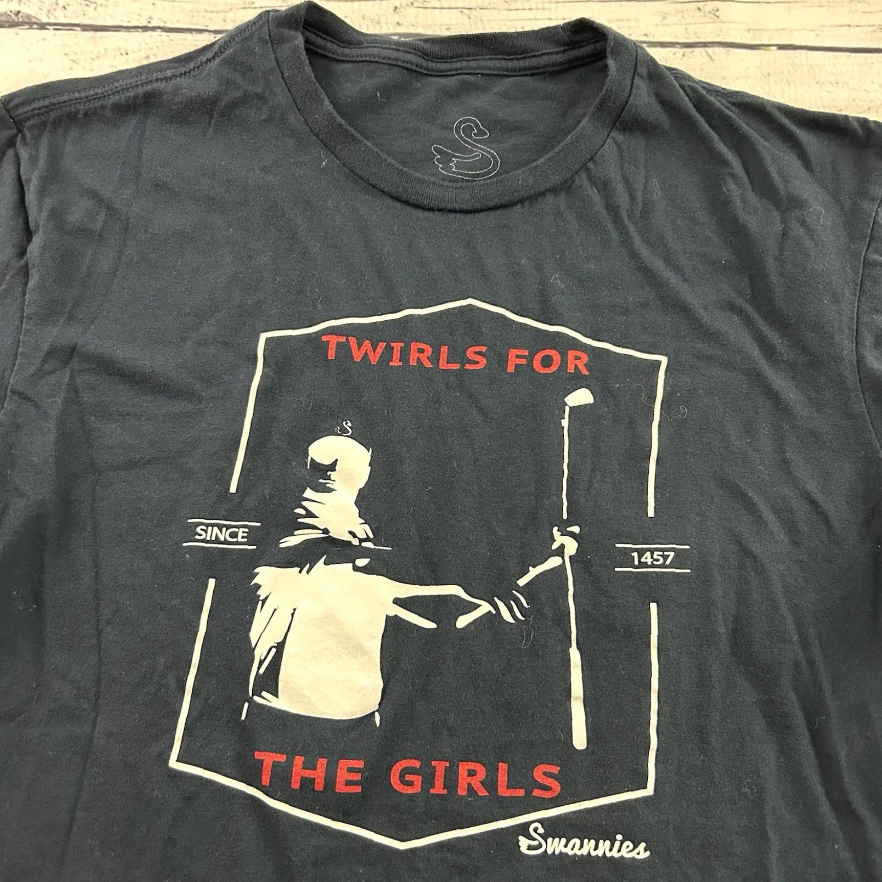 Vintage Swannies Twirls For The Girls Short Sleeve T Shirt Men M Blue Size US M / EU 48-50 / 2 - 2 Thumbnail