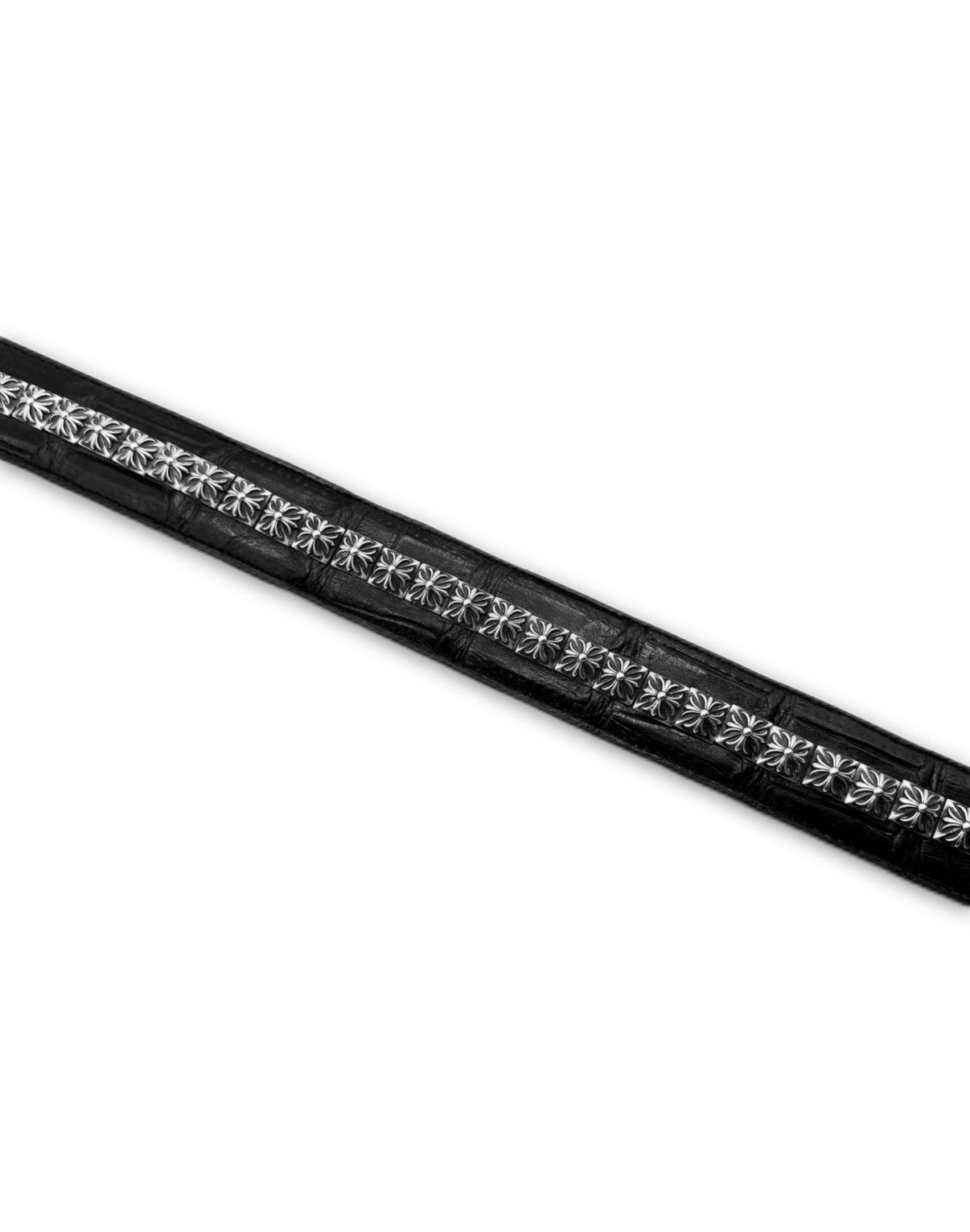Chrome Hearts Chrome Hearts Alligator Leather Pyramid Stud .925 Silver Black Roller Belt Size 34 - 3 Thumbnail