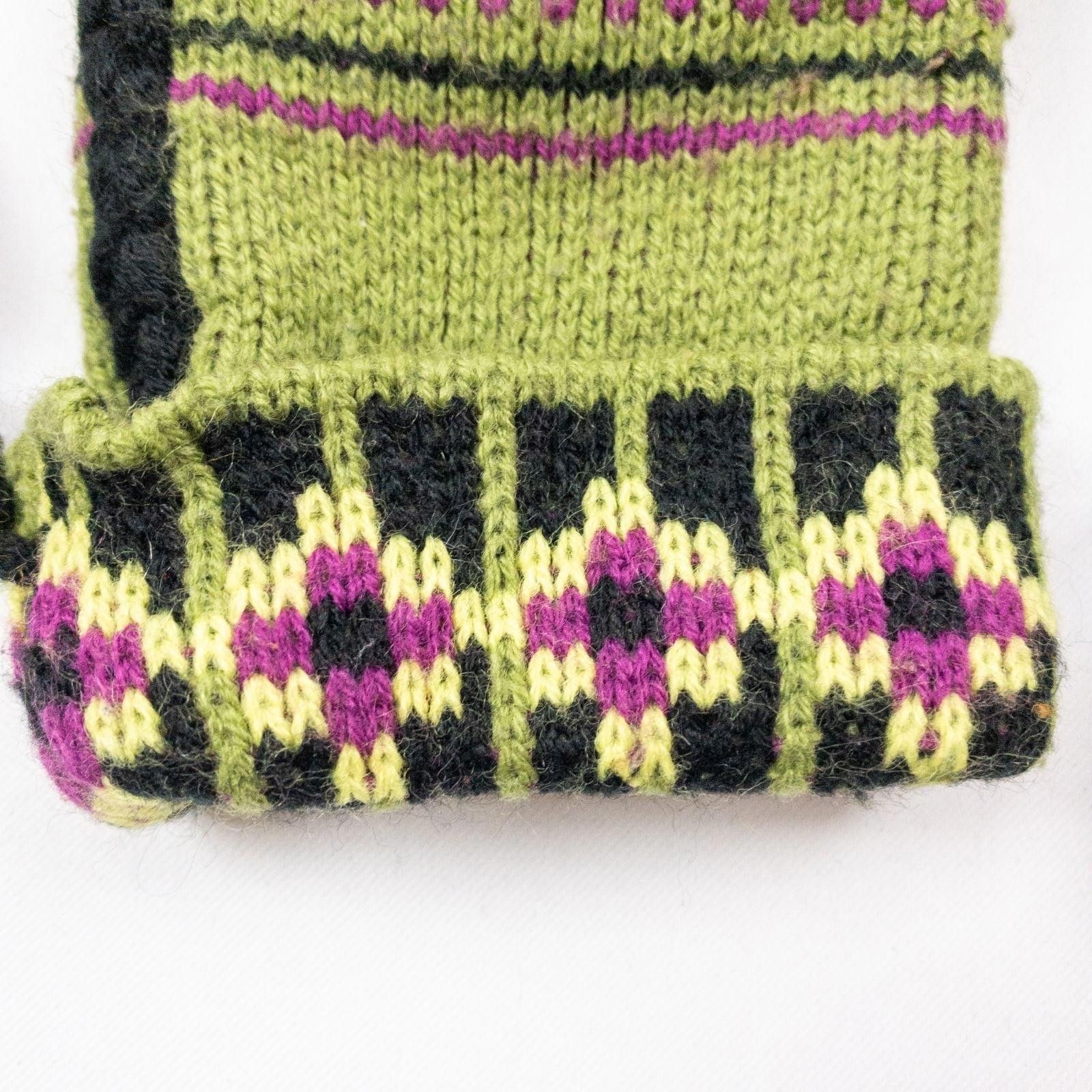 Other Anthropologie Green Patterned Mittens Womens One Size Size ONE SIZE - 4 Thumbnail