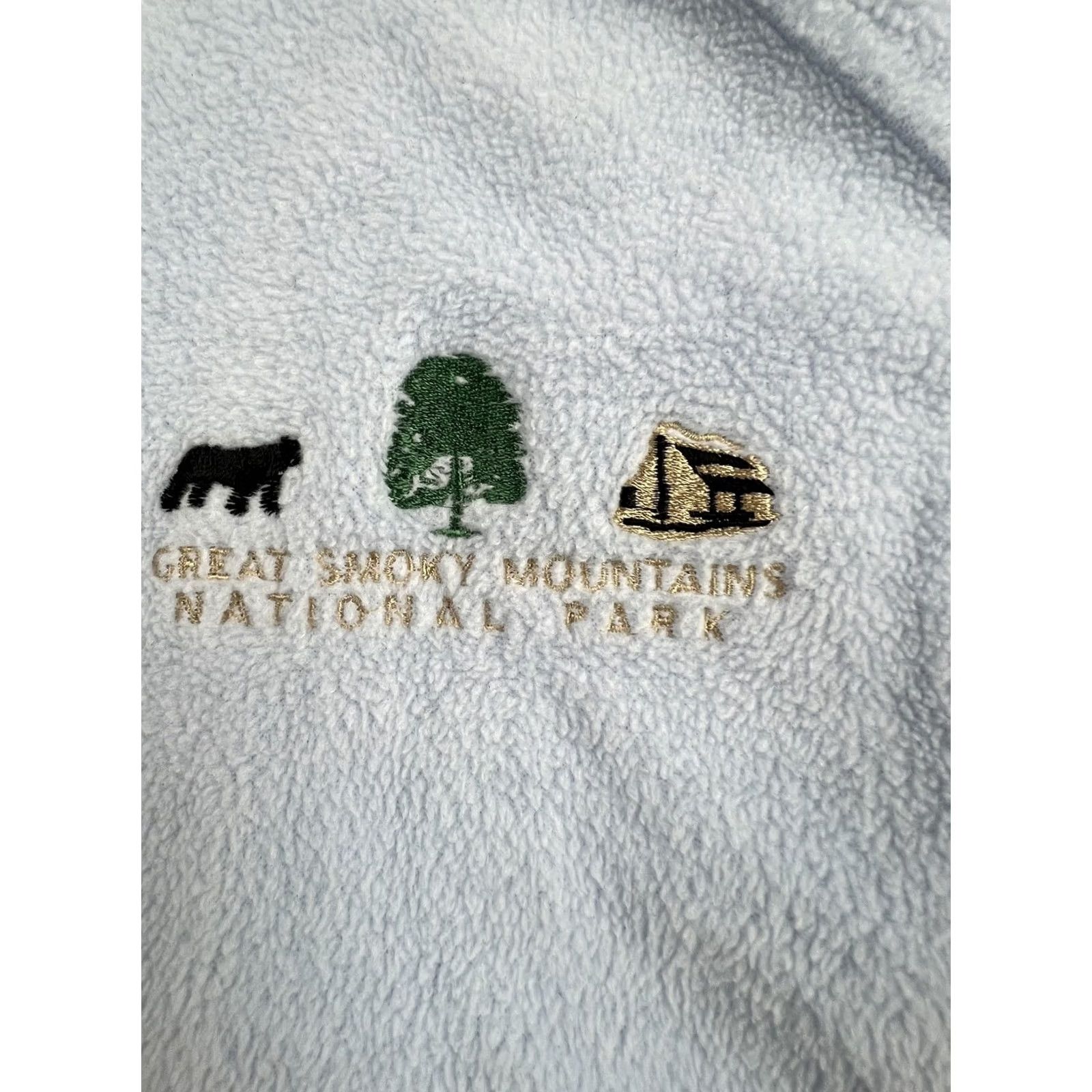 Vintage Columbia Jacket Womens M Blue Fleece Full Zip Hiking National Parks Great Smoky Mountains Tailored Pockets Womens Size M / US 6-8 / IT 42-44 - 4 Thumbnail