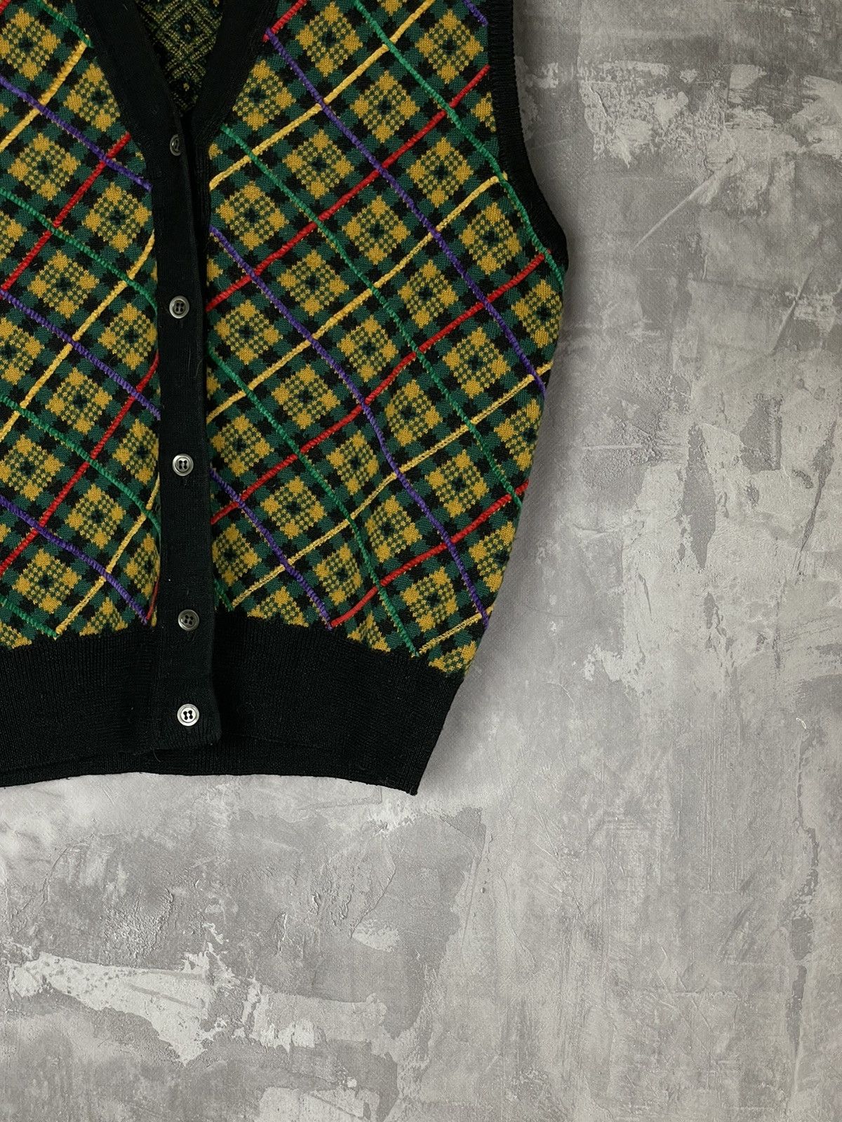 Japanese Brand × Kenzo × Vintage Vintage 80's Kenzo Japan Courduroy Wool Knitted Vest Size M / US 6-8 / IT 42-44 - 6 Thumbnail