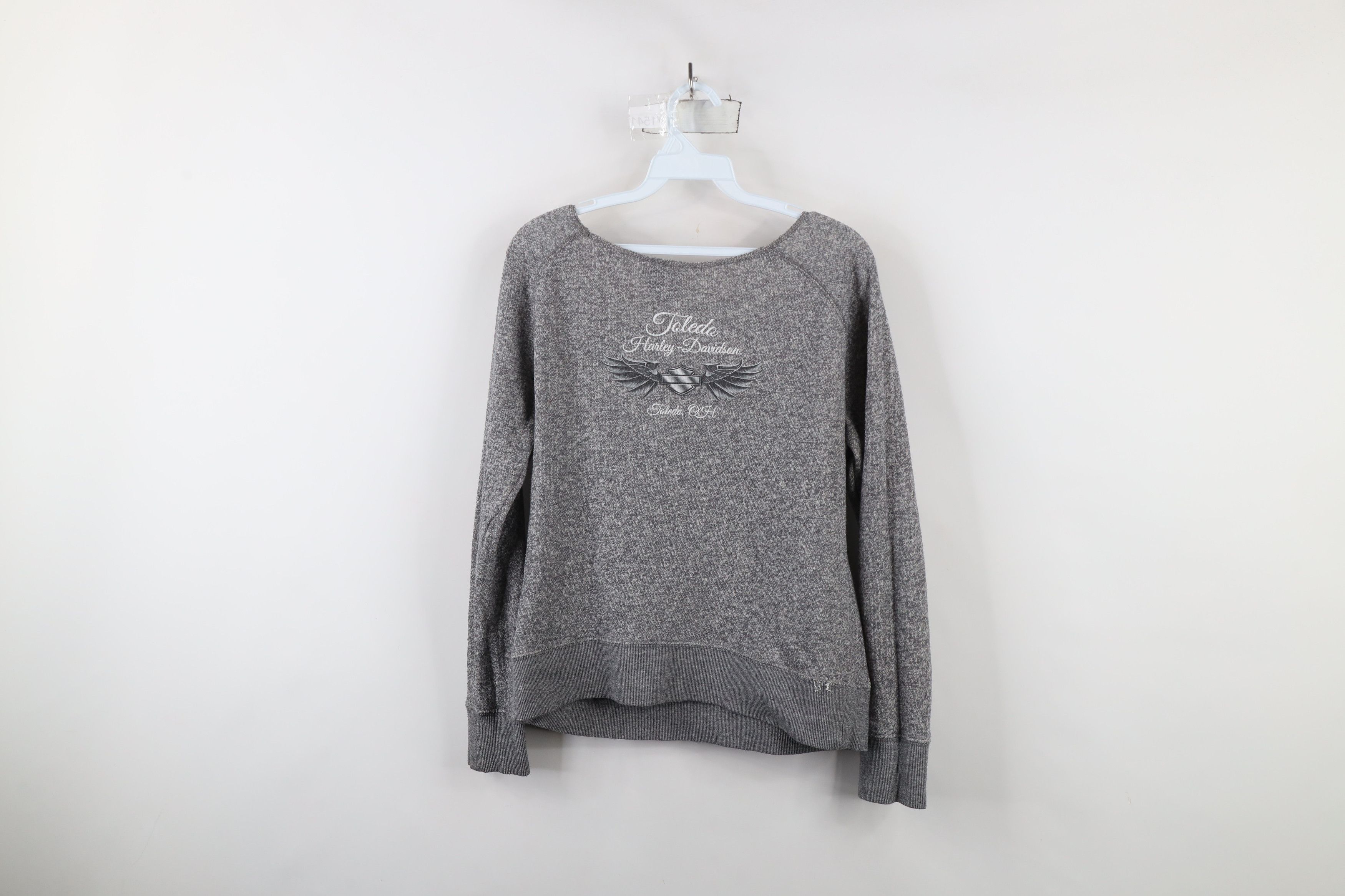 Harley Davidson × Vintage Vintage Harley Davidson Spell Script Jersey Knit Sweatshirt Size M / US 6-8 / IT 42-44 - 9 Thumbnail