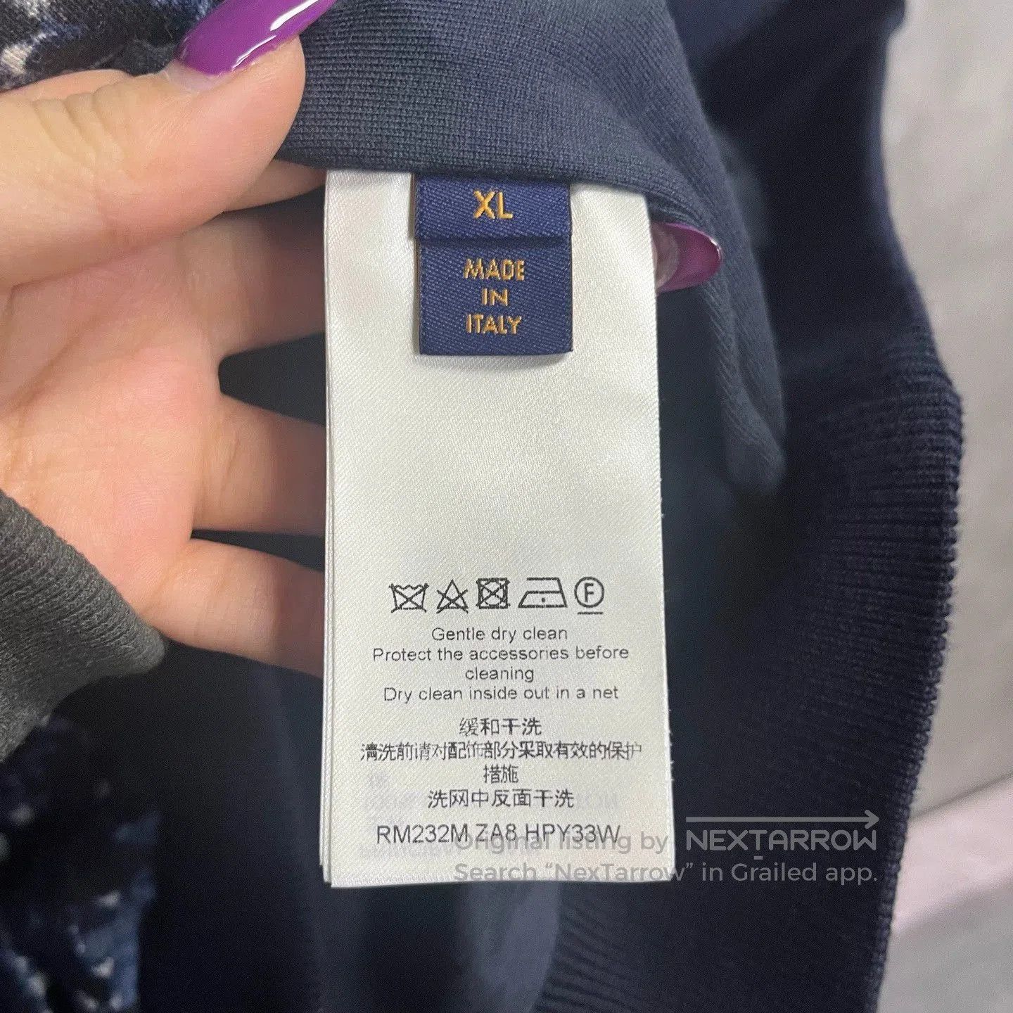 Louis Vuitton blue logo zip-up hooded jacket. Size US XL / EU 56 / 4 - 4 Thumbnail