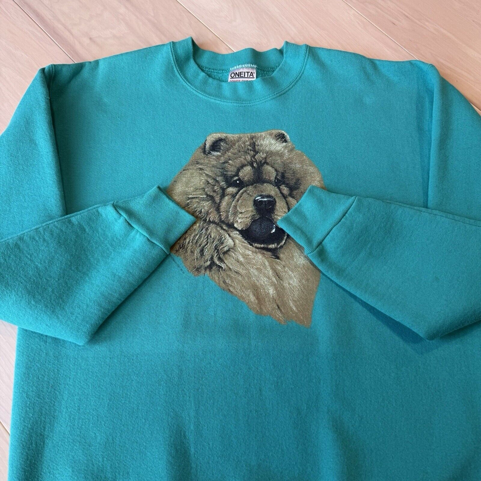 Vintage Vintage Chow Chow Dog Sweatshirt XL Green Fleece Pullover Size US XL / EU 56 / 4 - 4 Thumbnail