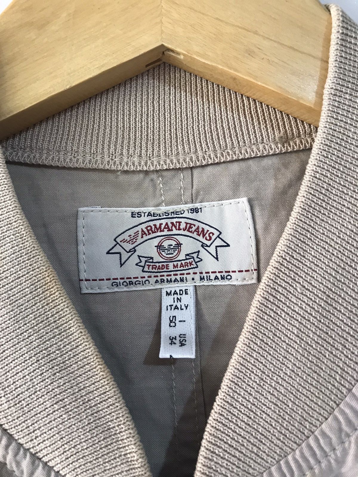 Armani Vintage Giorgio Armani Bomber Light Jacket Size US L / EU 52-54 / 3 - 3 Thumbnail